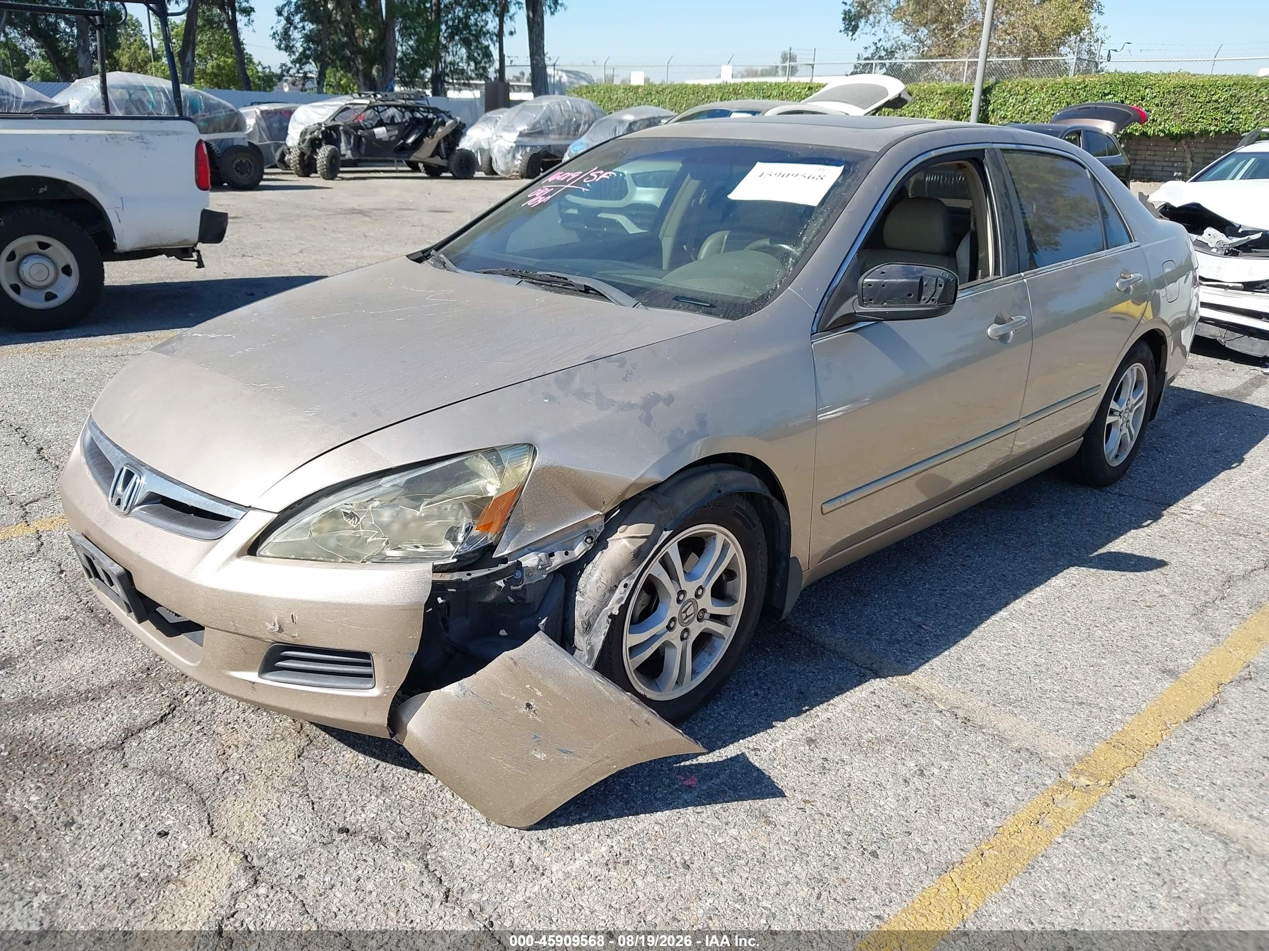 2006 Honda Accord 2.4 Ex Beige vin: 1HGCM568X6A080942