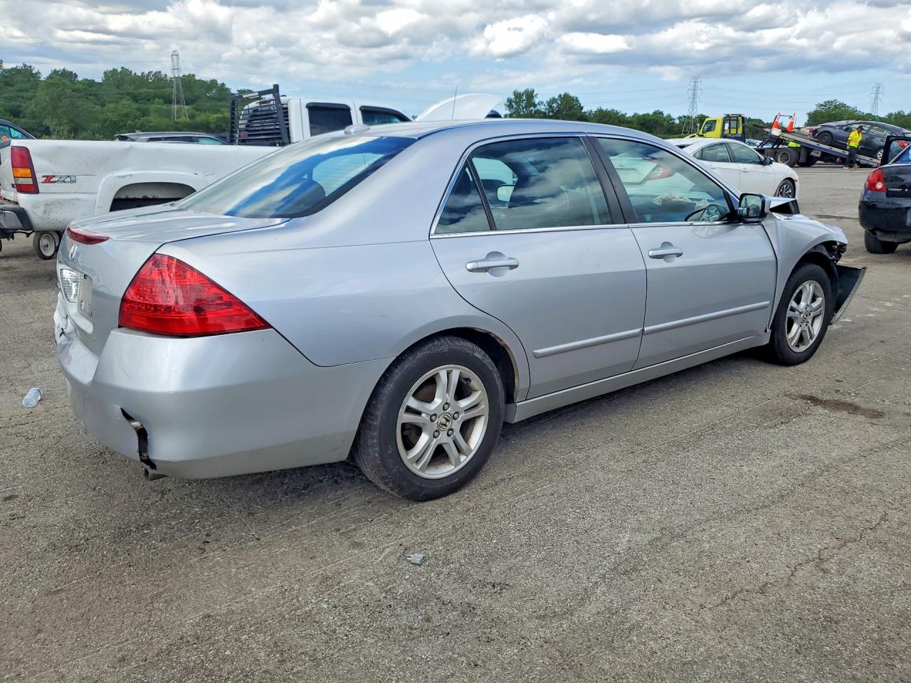 2006 Honda Accord Ex Silver vin: 1HGCM568X6A085378