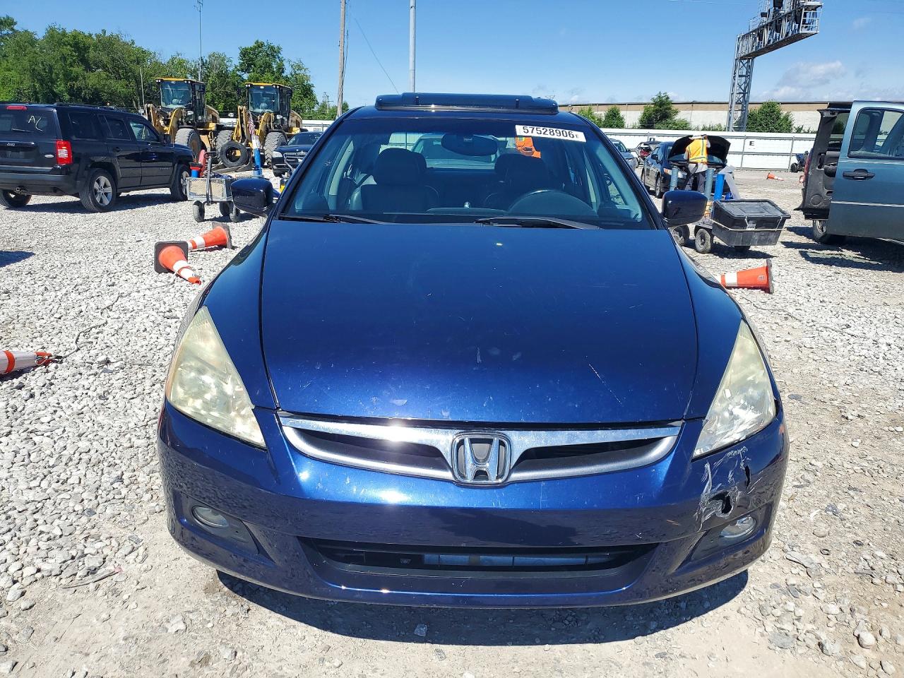 2006 Honda Accord Ex Blue vin: 1HGCM568X6A155929