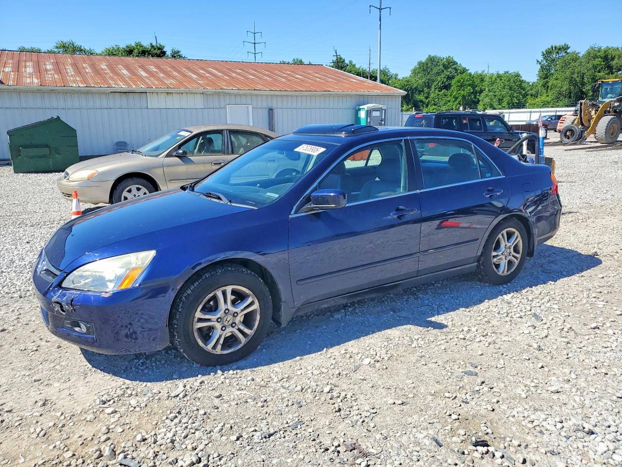 2006 Honda Accord Ex Blue vin: 1HGCM568X6A155929