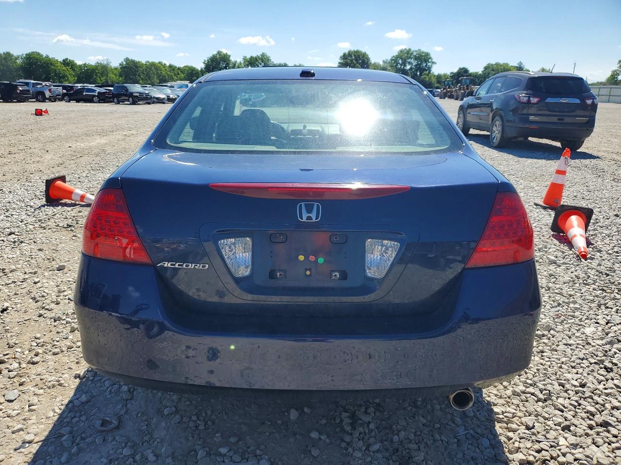 2006 Honda Accord Ex Blue vin: 1HGCM568X6A155929