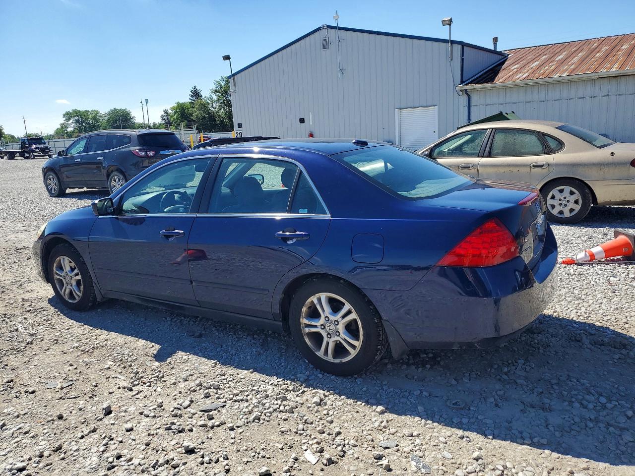 2006 Honda Accord Ex Blue vin: 1HGCM568X6A155929