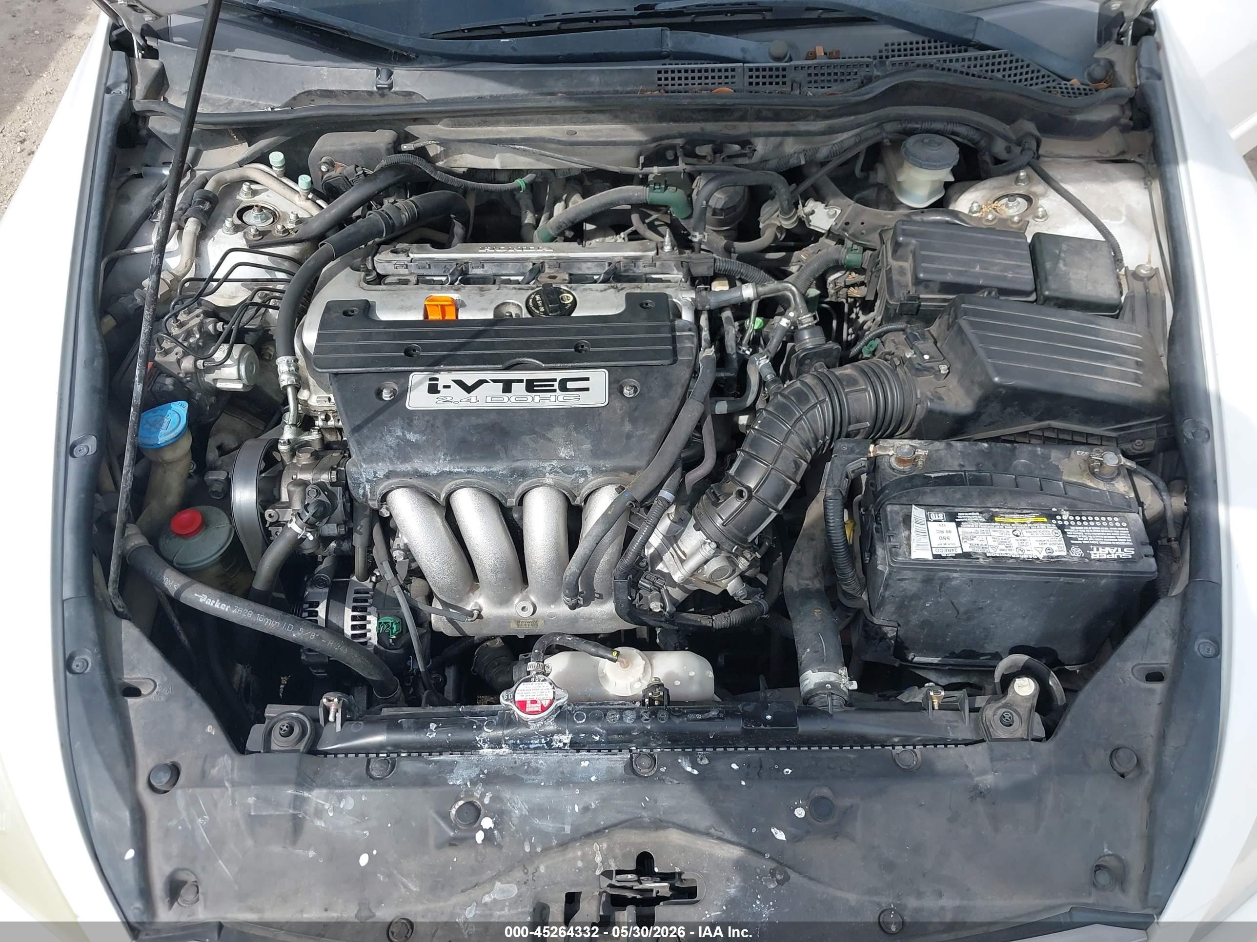 2006 Honda Accord 2.4 Ex White vin: 1HGCM568X6A158233