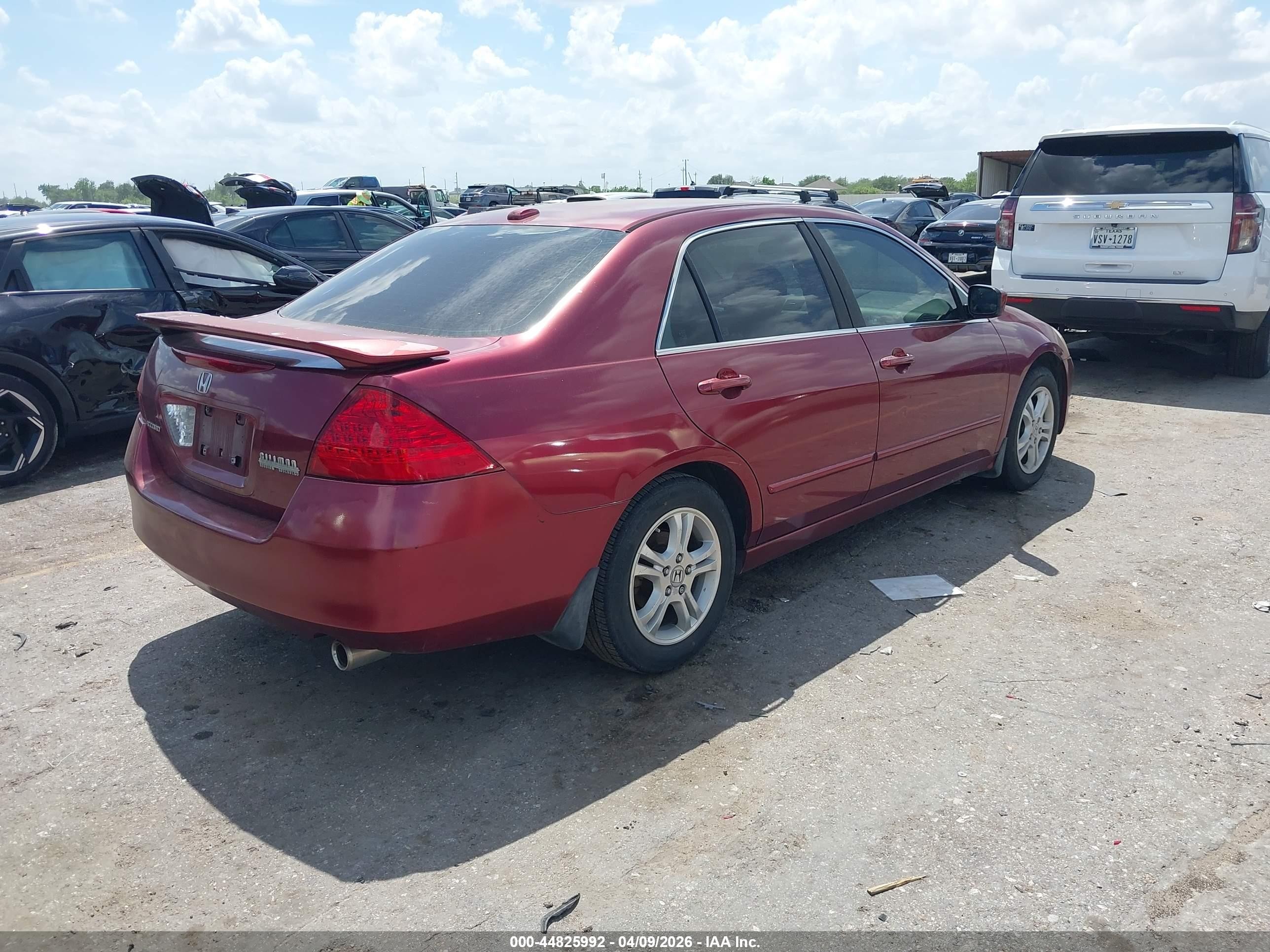 2006 Honda Accord 2.4 Ex Burgundy vin: 1HGCM568X6A162668