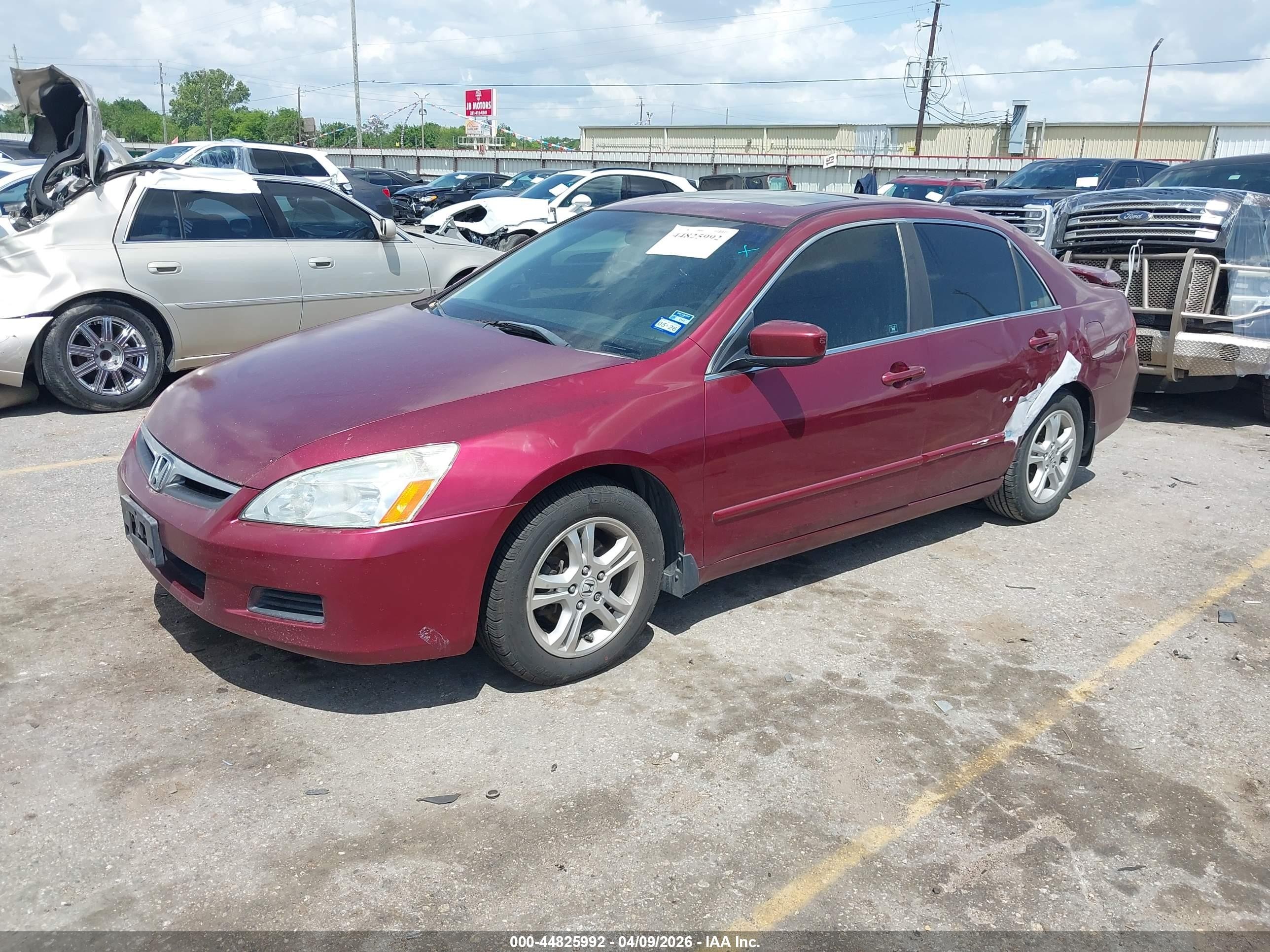 2006 Honda Accord 2.4 Ex Burgundy vin: 1HGCM568X6A162668