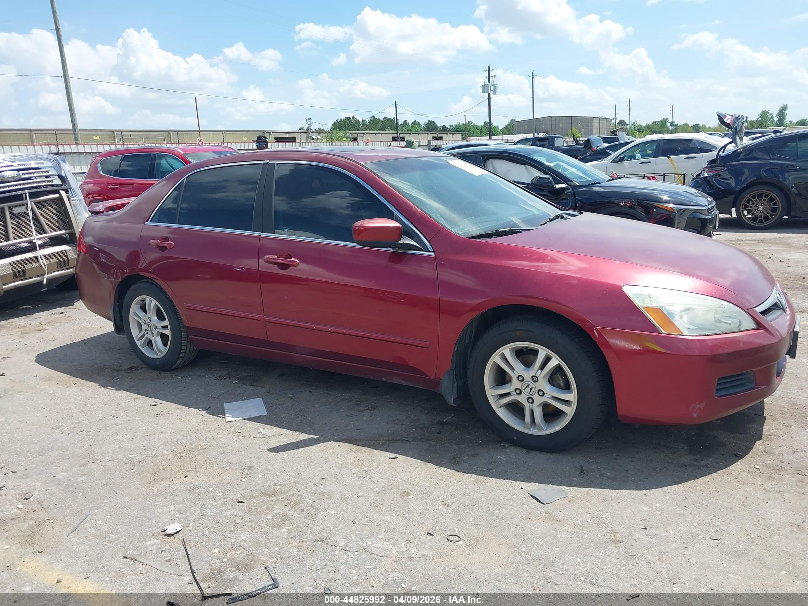 2006 Honda Accord 2.4 Ex Burgundy vin: 1HGCM568X6A162668