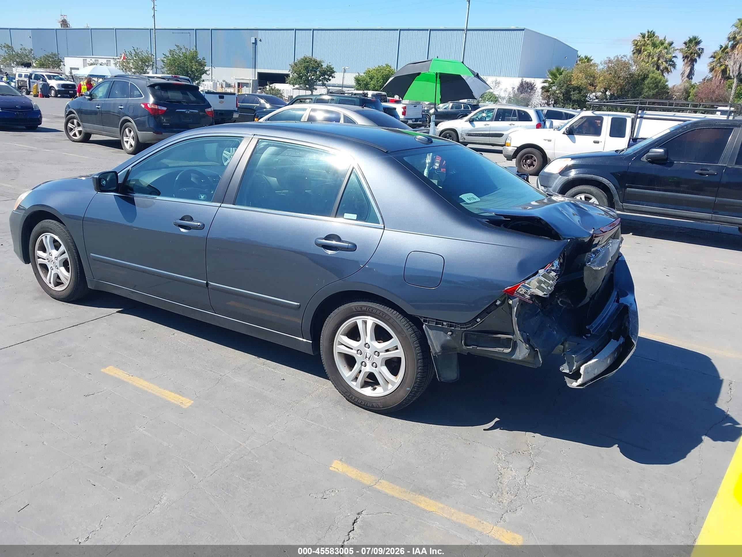 2007 Honda Accord 2.4 Ex Серый vin: 1HGCM568X7A044265