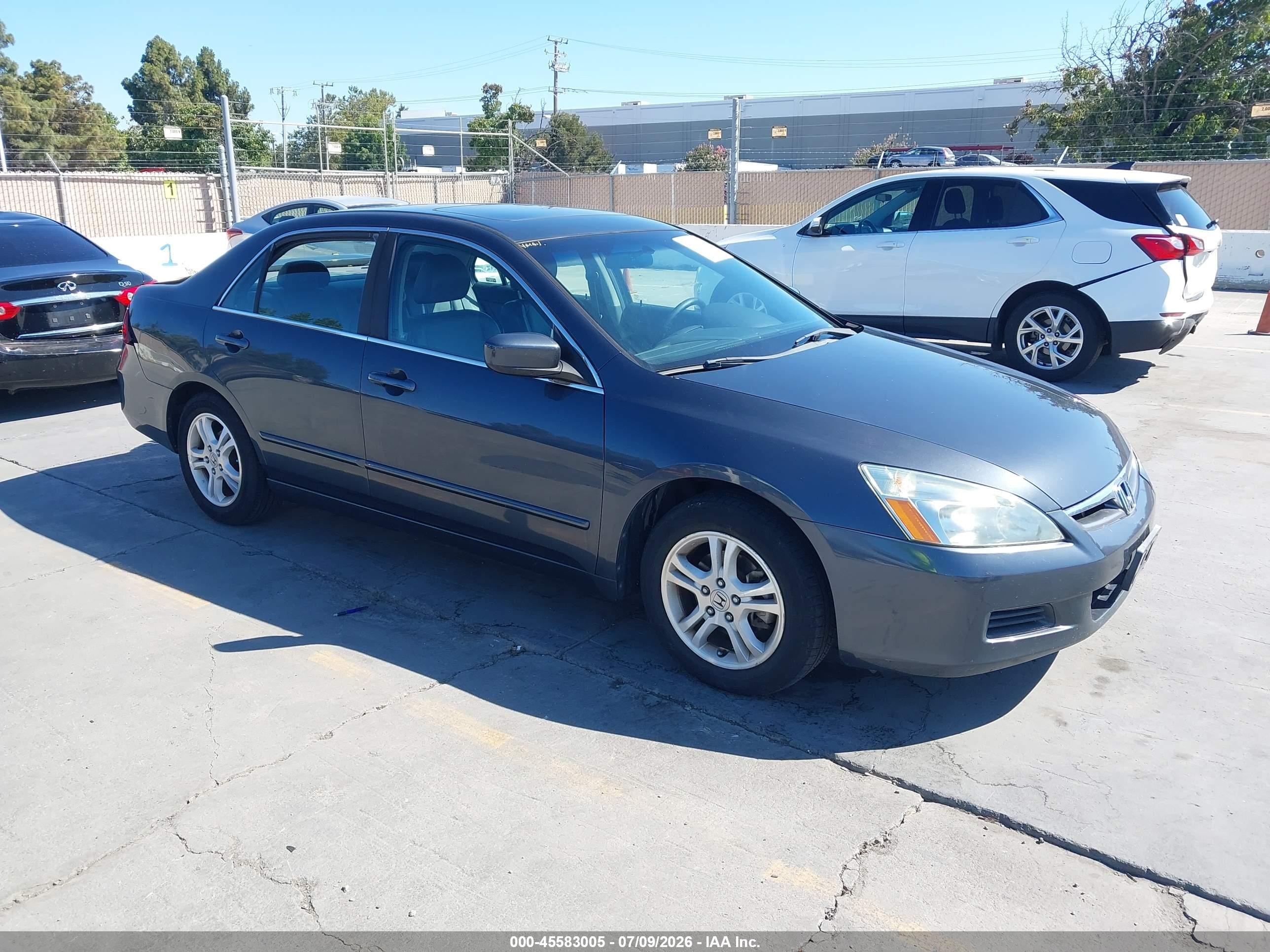 2007 Honda Accord 2.4 Ex Gray vin: 1HGCM568X7A044265