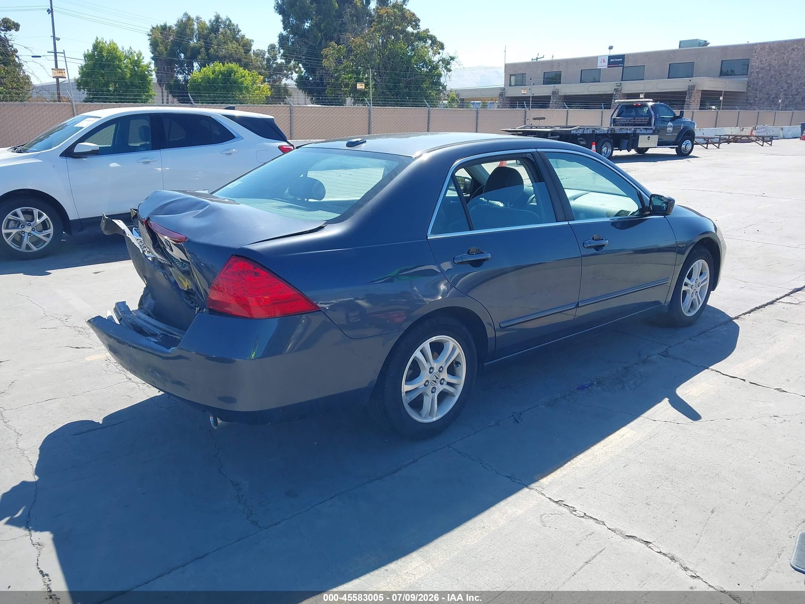 2007 Honda Accord 2.4 Ex Серый vin: 1HGCM568X7A044265