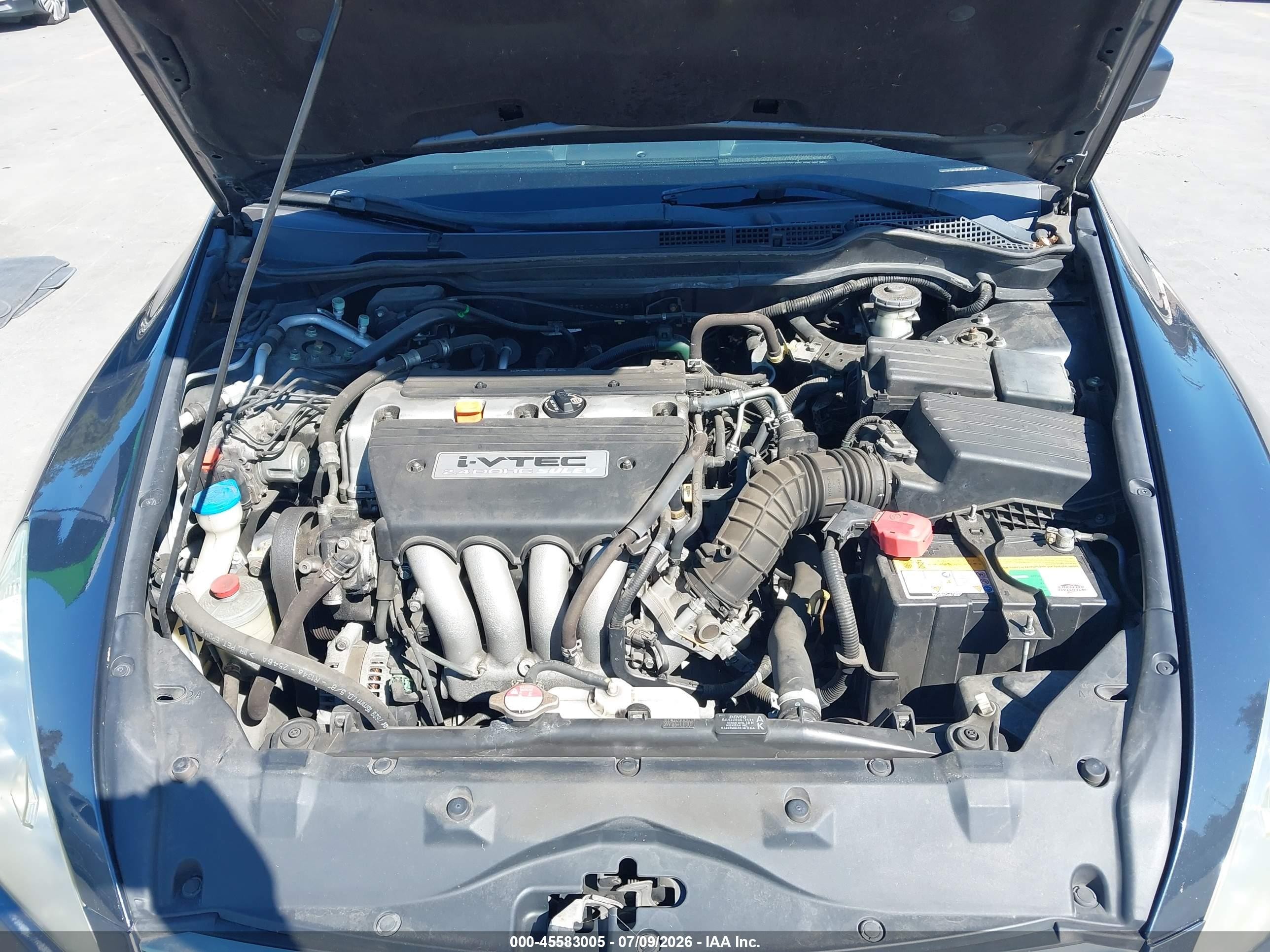 2007 Honda Accord 2.4 Ex Серый vin: 1HGCM568X7A044265
