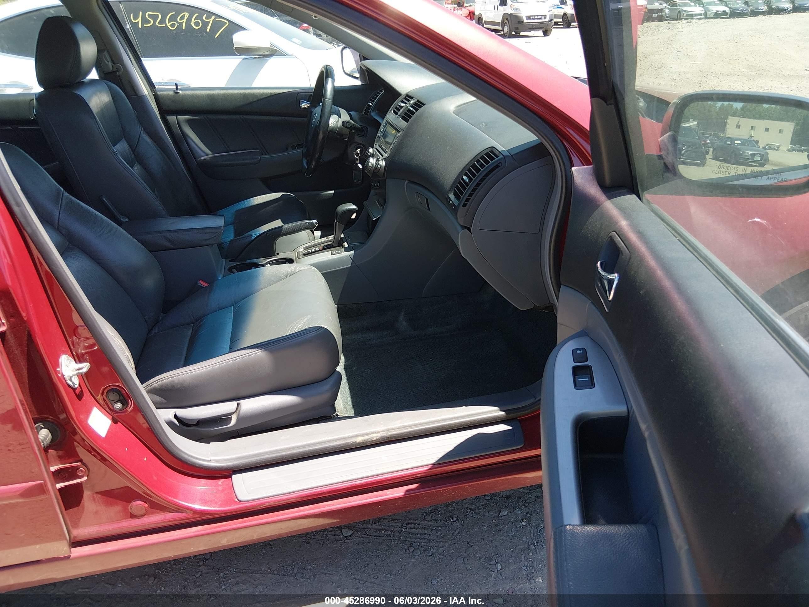 2007 Honda Accord 2.4 Ex Red vin: 1HGCM568X7A070025