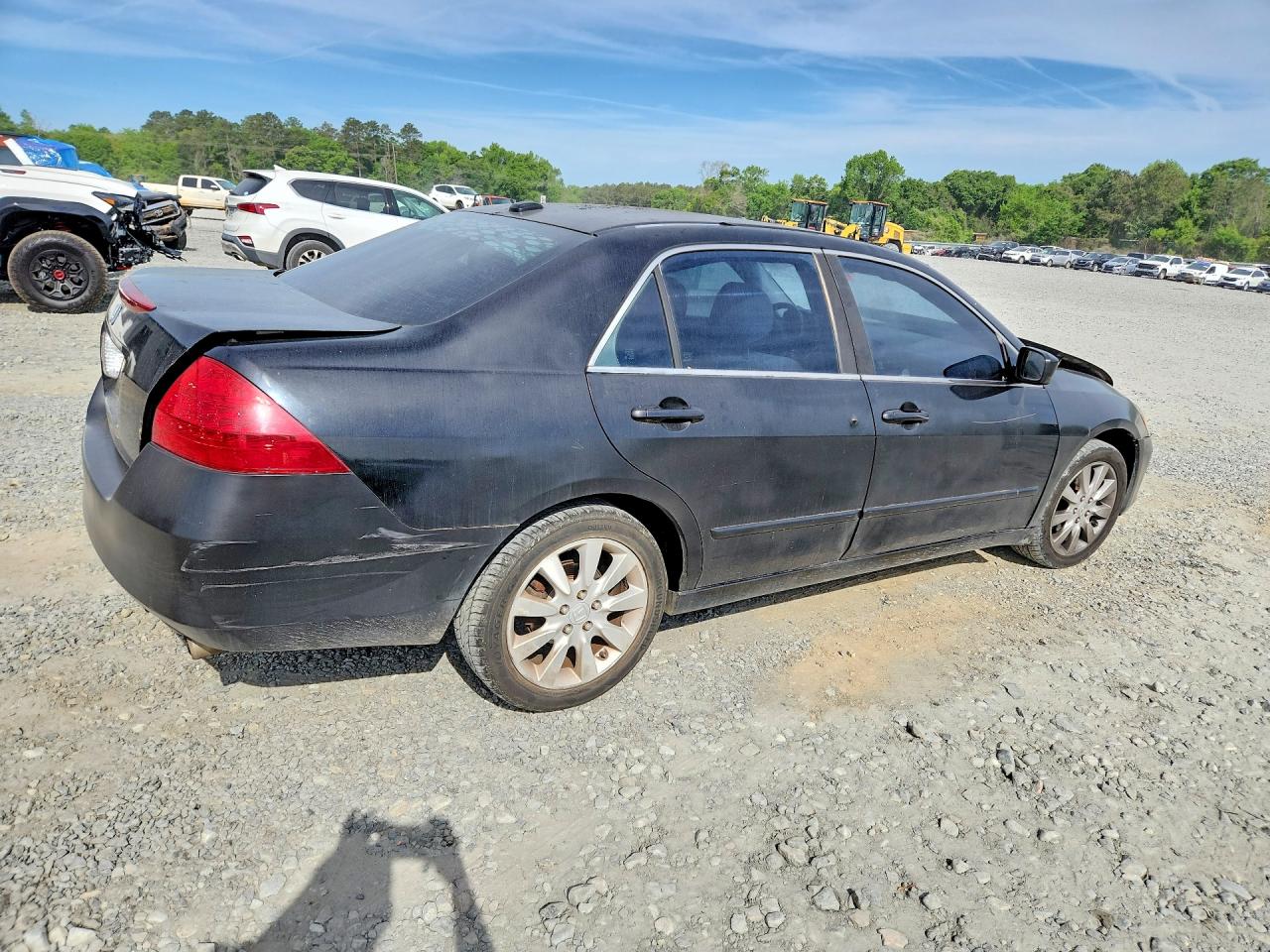 2007 Honda Accord Ex Black vin: 1HGCM568X7A076729