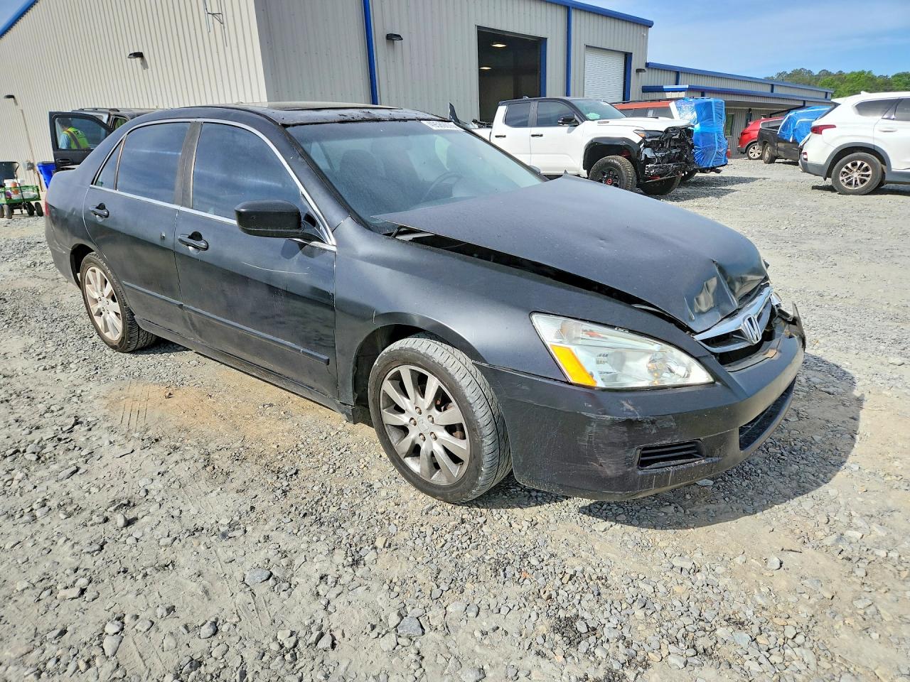 2007 Honda Accord Ex Black vin: 1HGCM568X7A076729