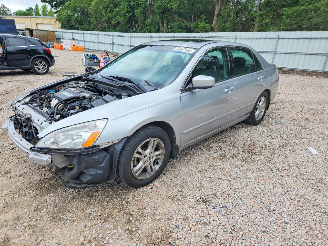 2007 Honda Accord Ex Silver vin: 1HGCM568X7A079176