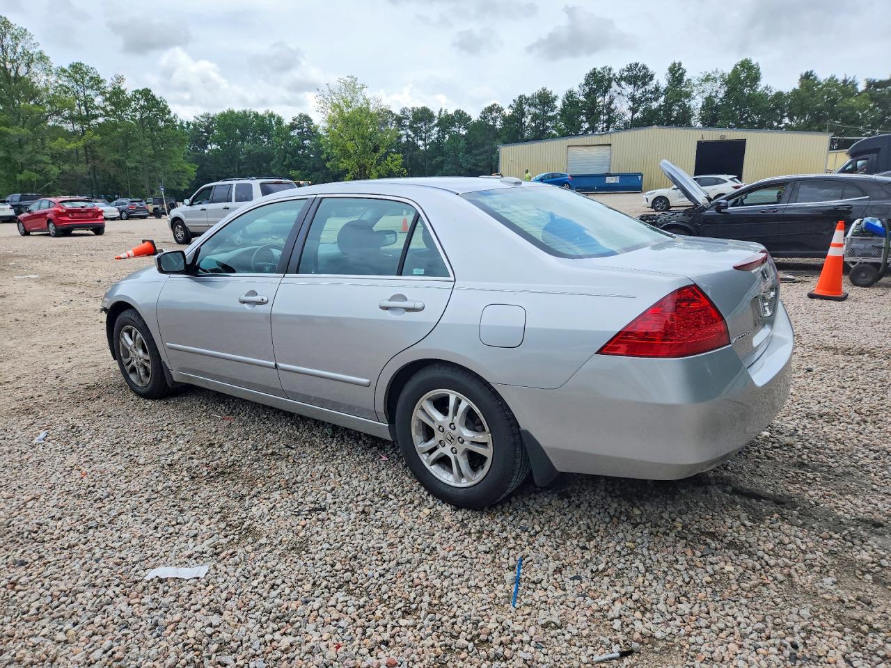 2007 Honda Accord Ex Silver vin: 1HGCM568X7A079176