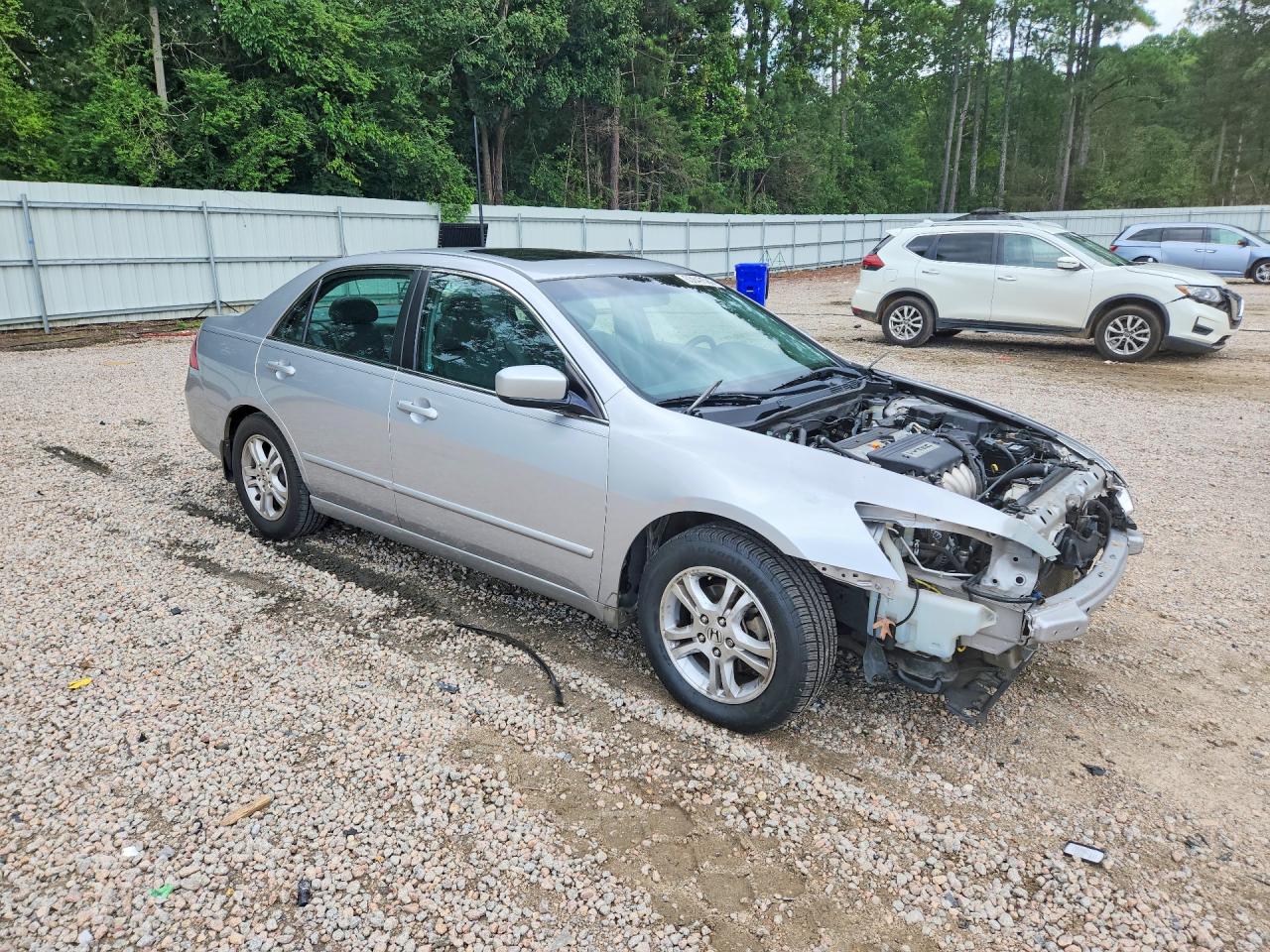 2007 Honda Accord Ex Silver vin: 1HGCM568X7A079176