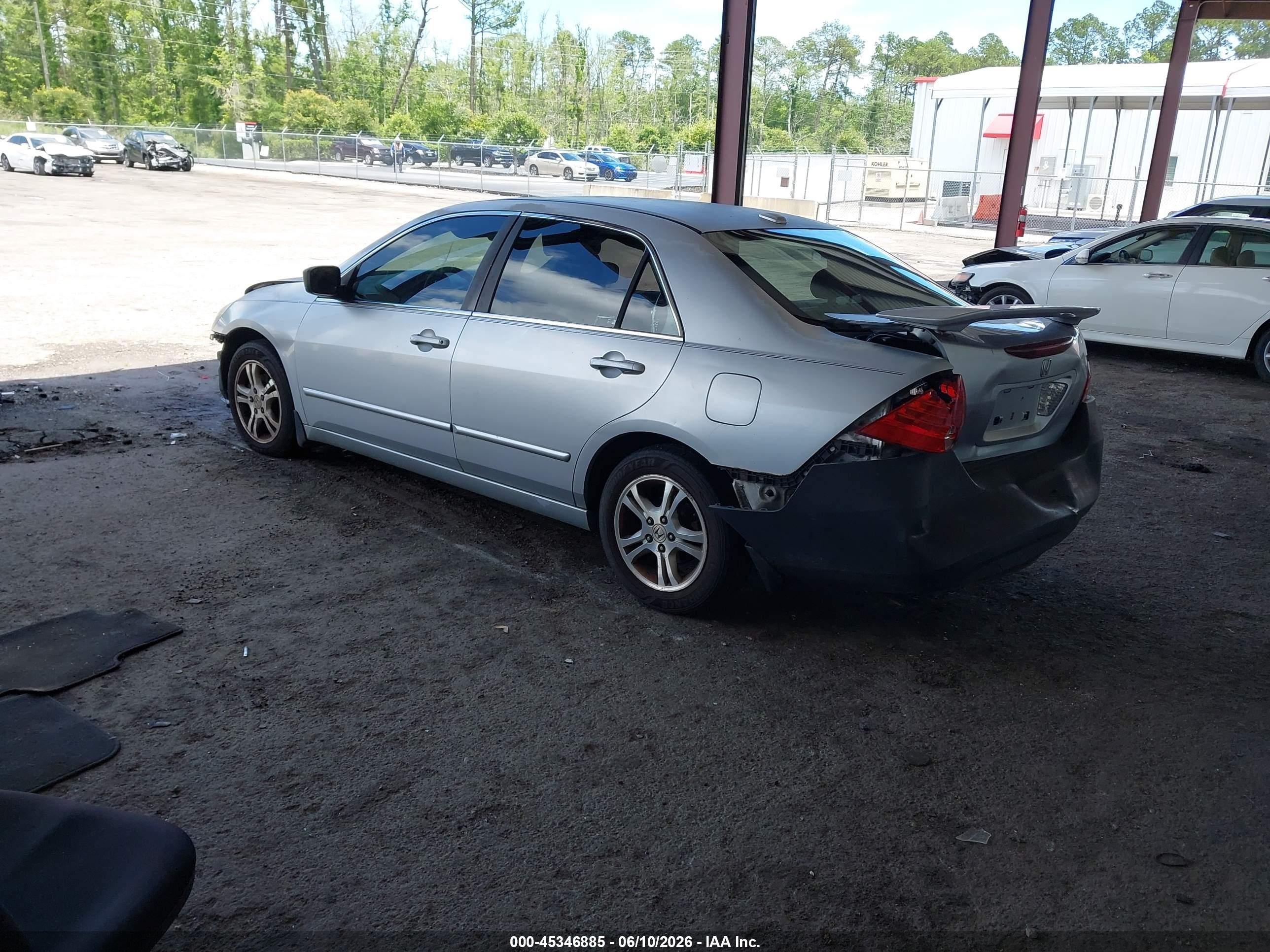 2007 Honda Accord 2.4 Ex Silver vin: 1HGCM568X7A167676
