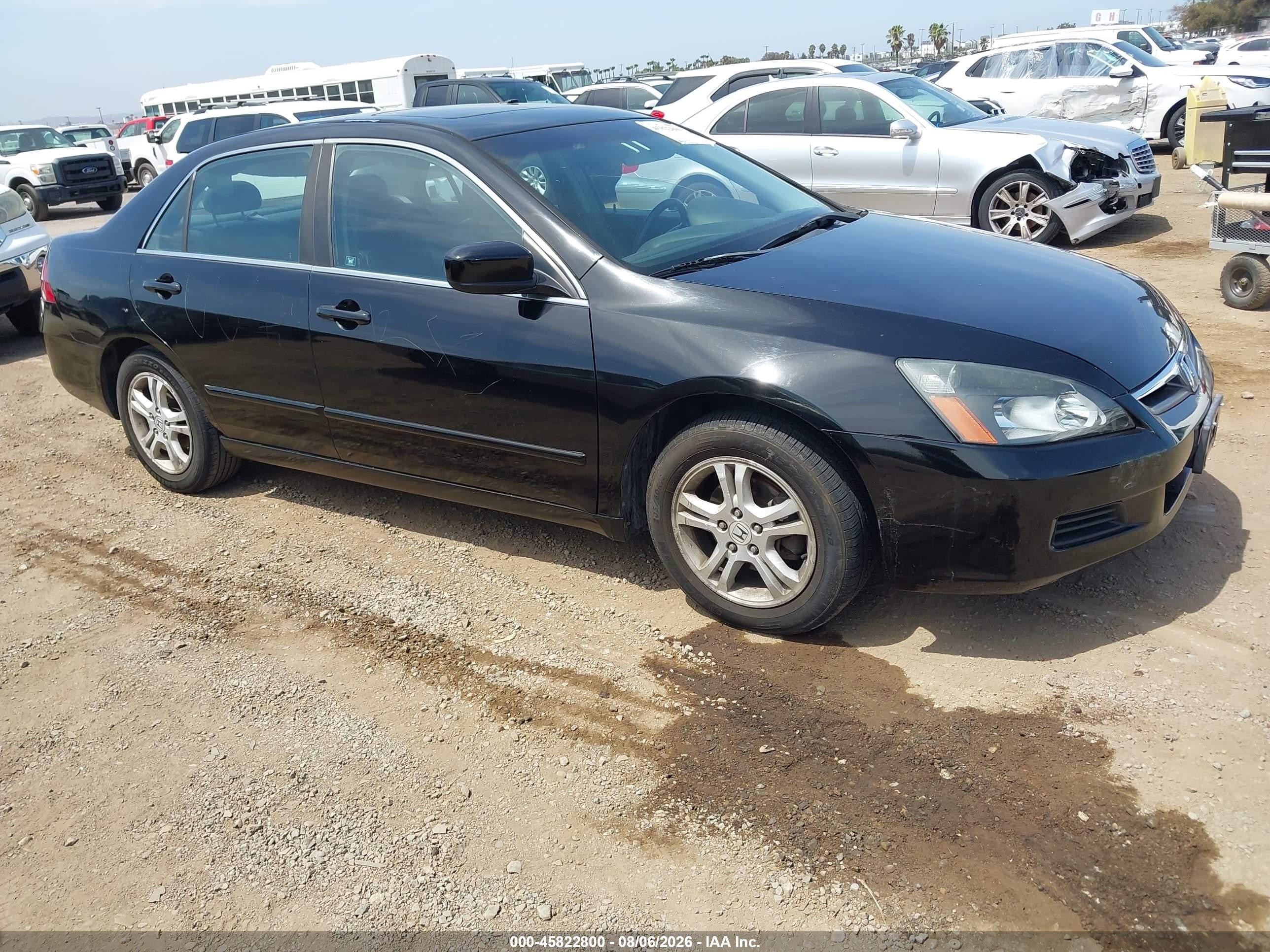2007 Honda Accord 2.4 Ex Black vin: 1HGCM568X7A187958