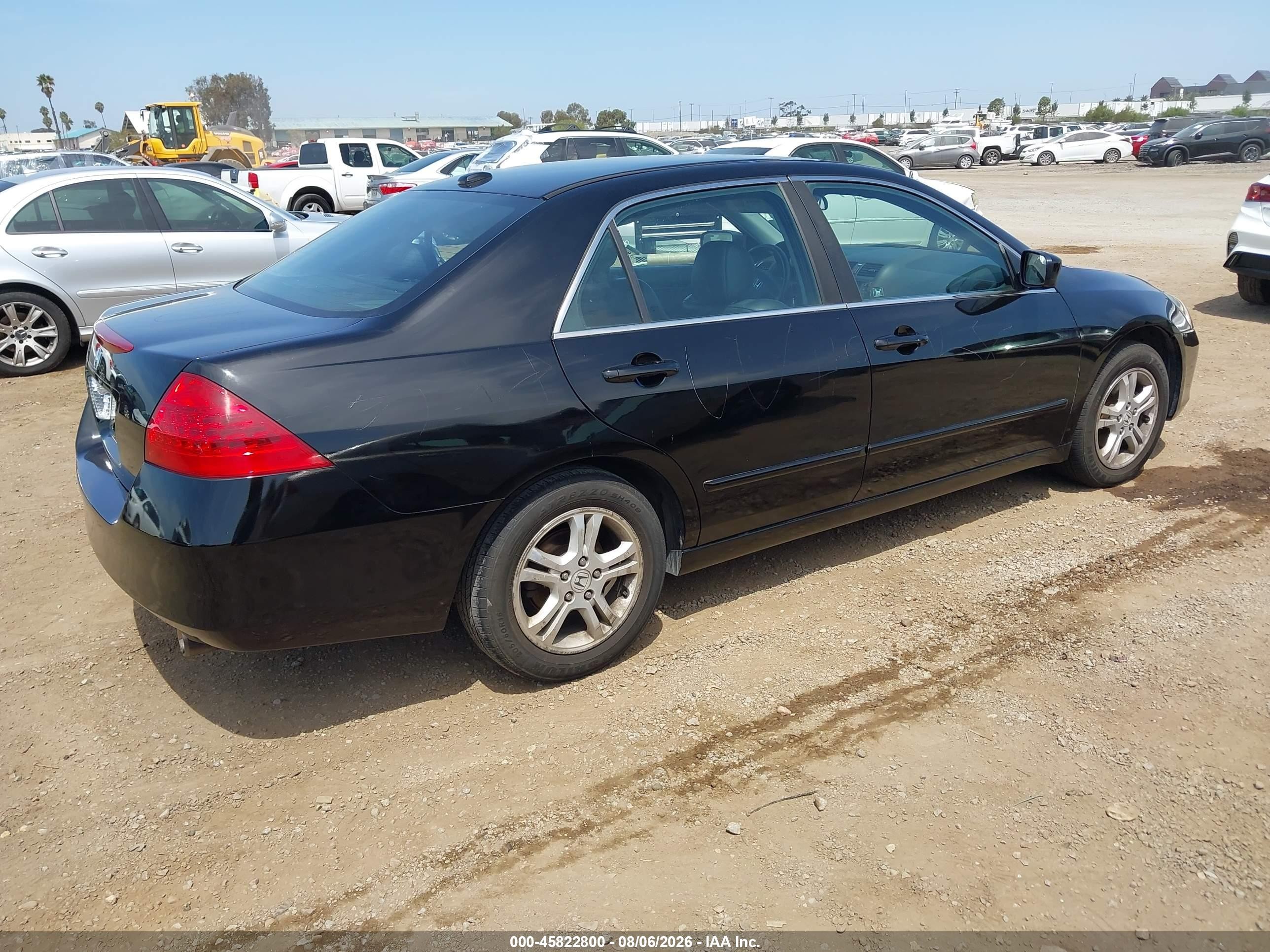 2007 Honda Accord 2.4 Ex Black vin: 1HGCM568X7A187958