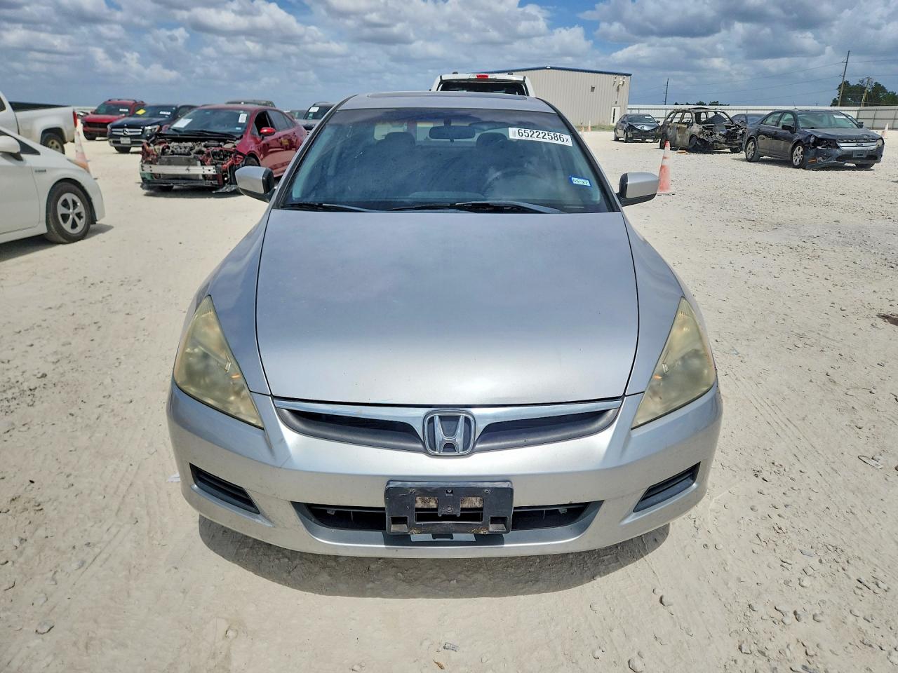 2007 Honda Accord Ex Silver vin: 1HGCM568X7A197311