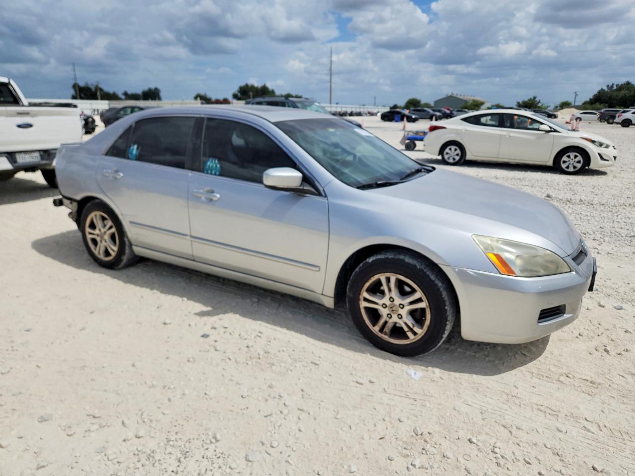 2007 Honda Accord Ex Silver vin: 1HGCM568X7A197311