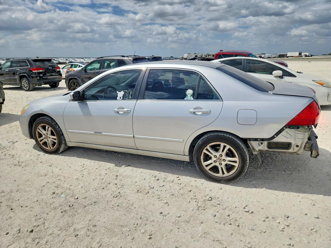 2007 Honda Accord Ex Silver vin: 1HGCM568X7A197311
