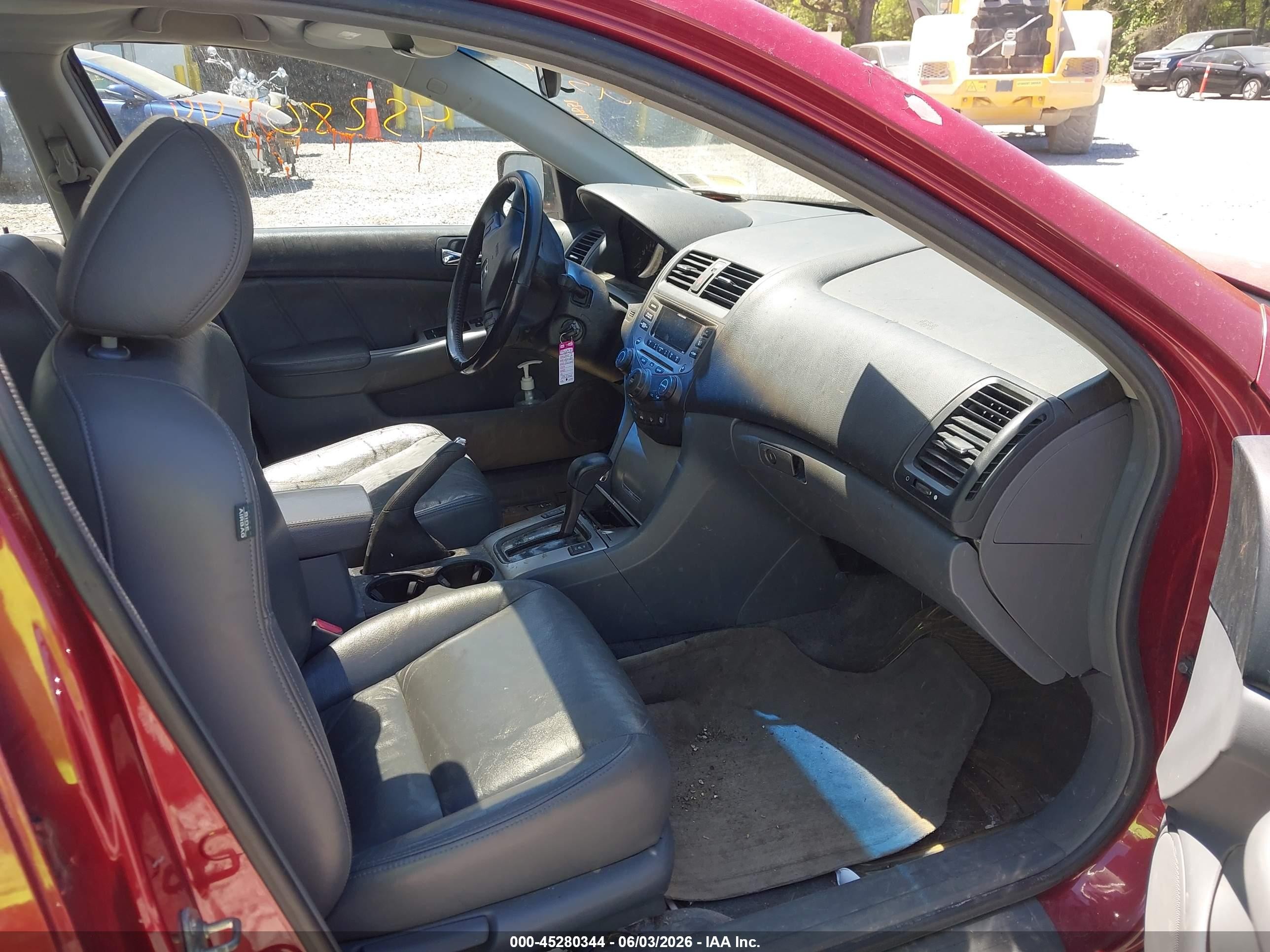 2007 Honda Accord 2.4 Ex Красный vin: 1HGCM568X7A220957