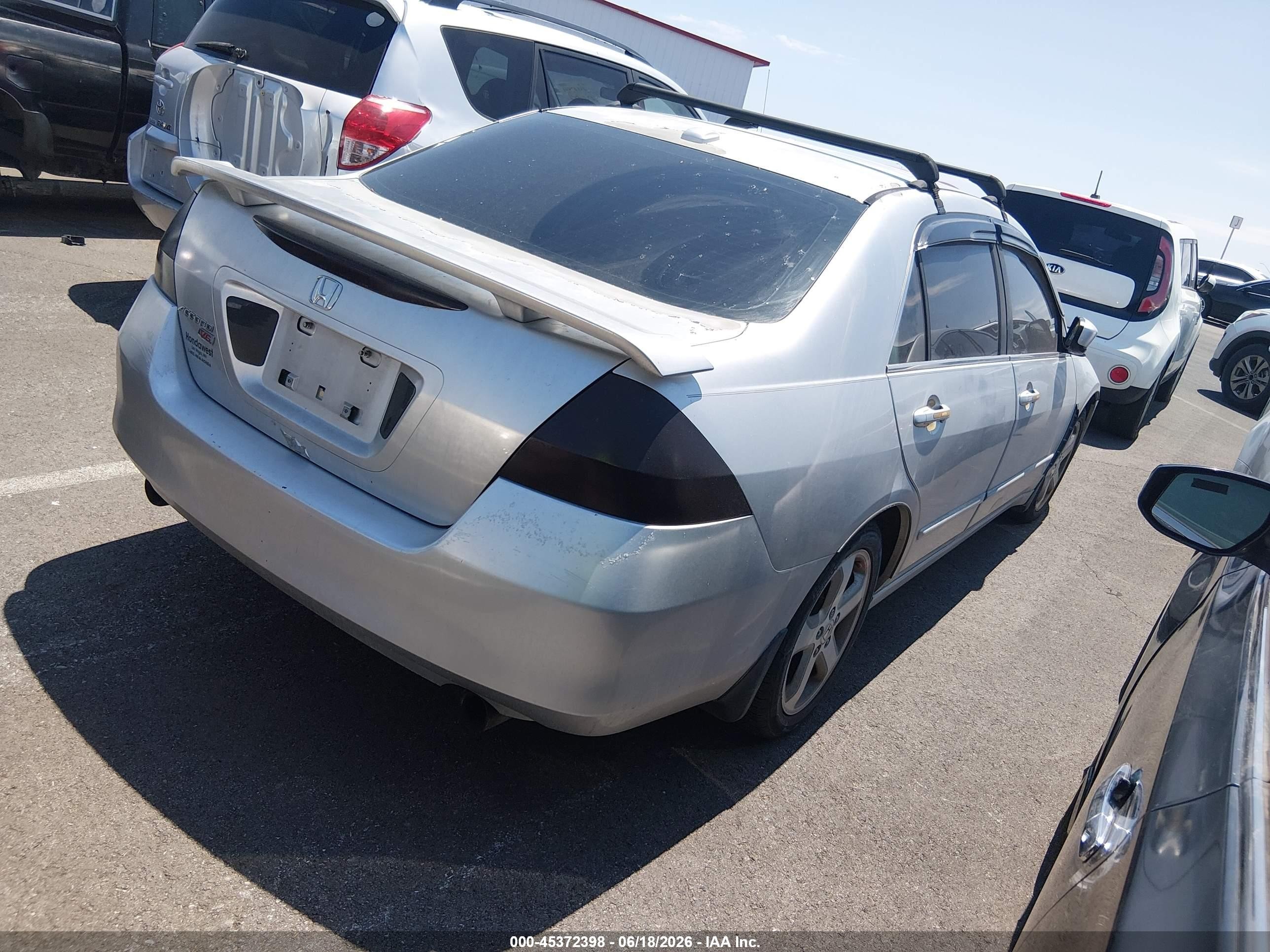 2006 Honda Accord 3.0 Ex Silver vin: 1HGCM65506A034193