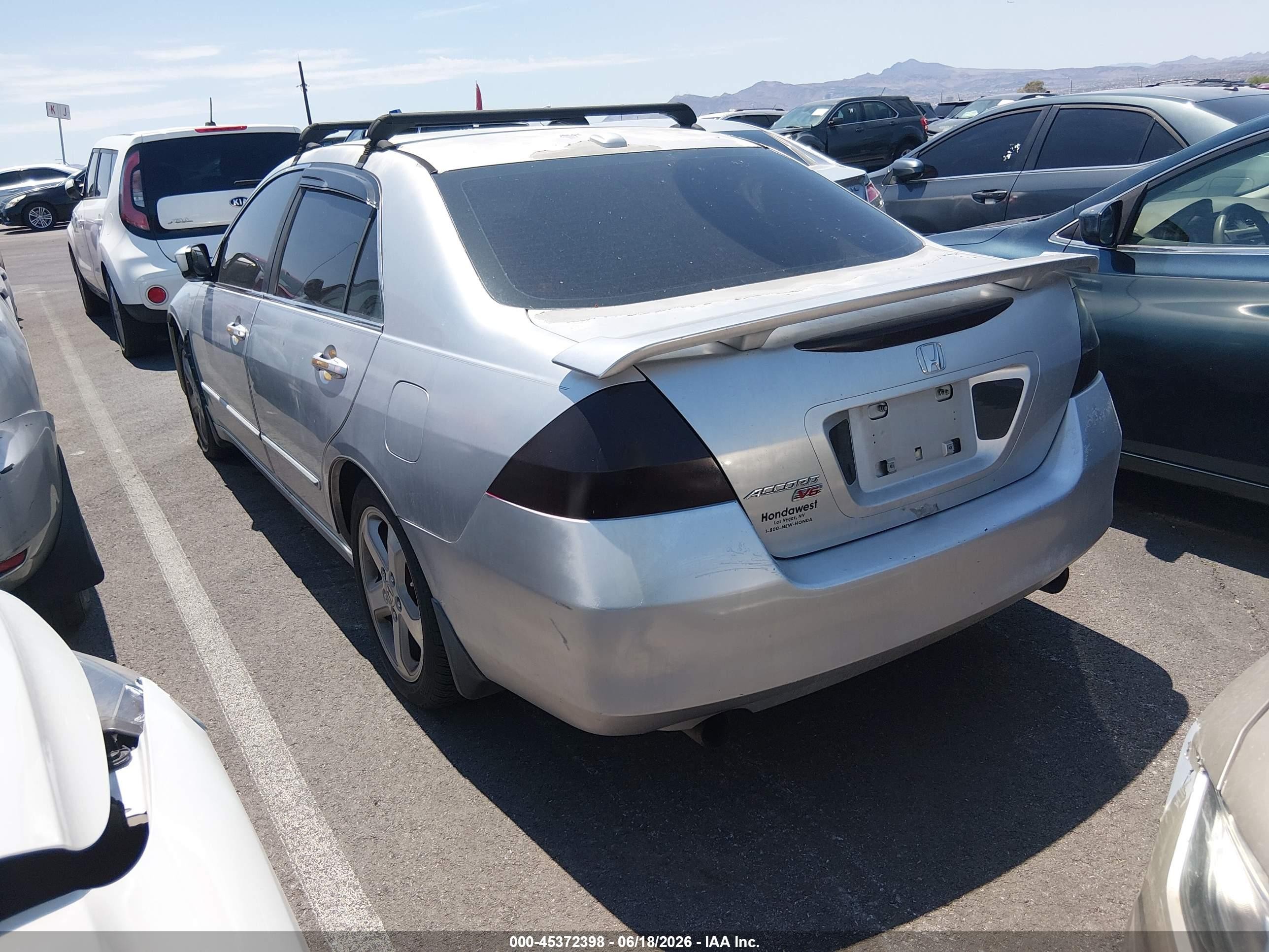 2006 Honda Accord 3.0 Ex Silver vin: 1HGCM65506A034193