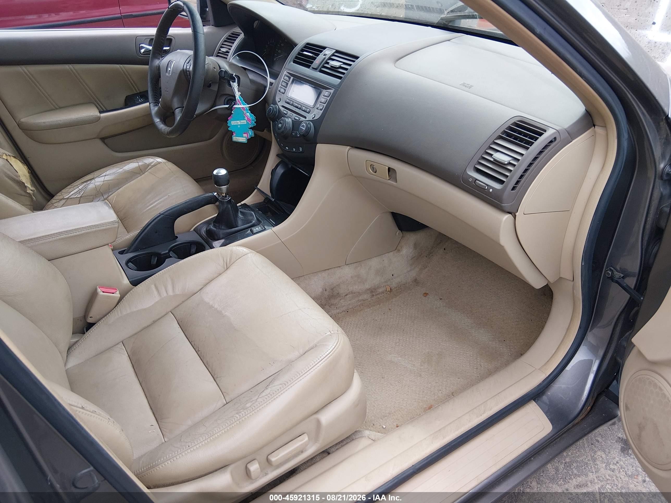 2007 Honda Accord 3.0 Ex Серый vin: 1HGCM65547A055324