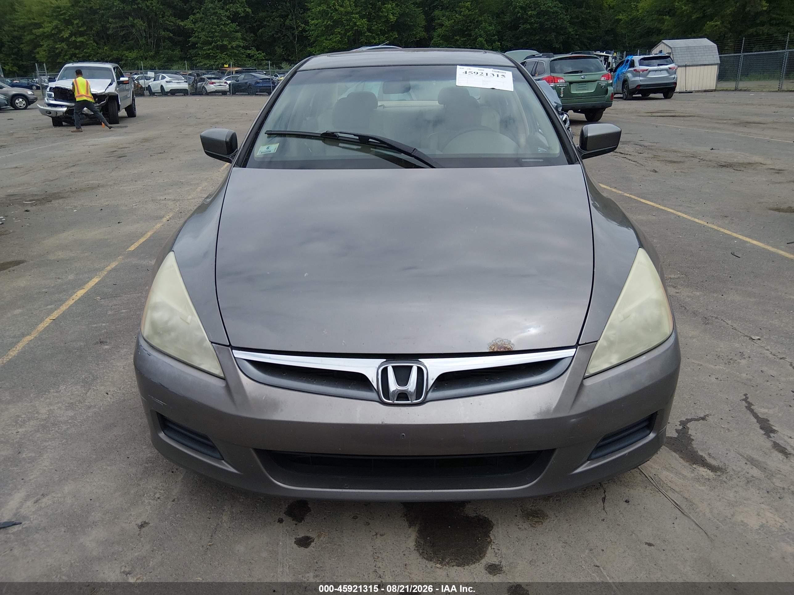 2007 Honda Accord 3.0 Ex Серый vin: 1HGCM65547A055324