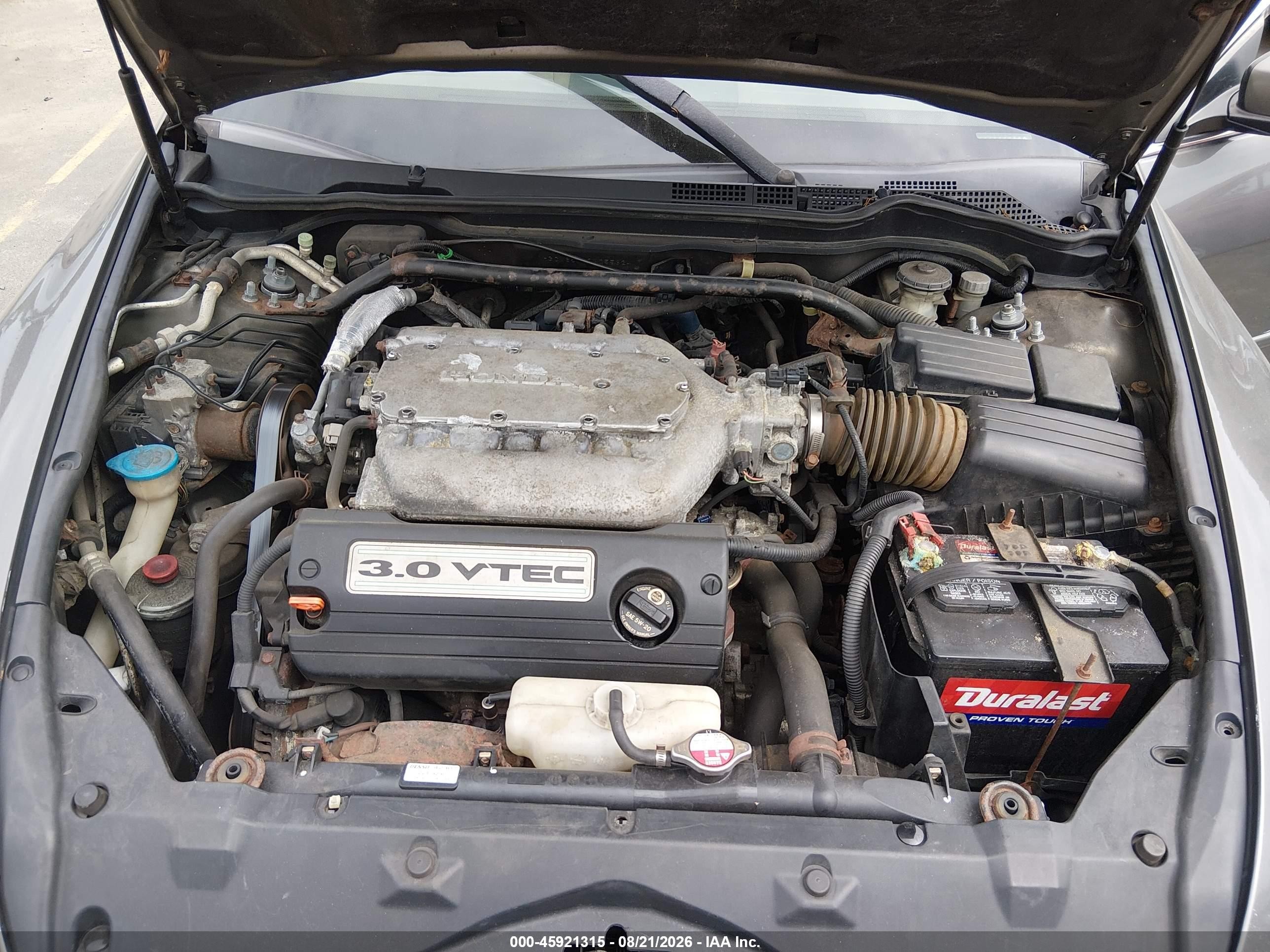 2007 Honda Accord 3.0 Ex Серый vin: 1HGCM65547A055324