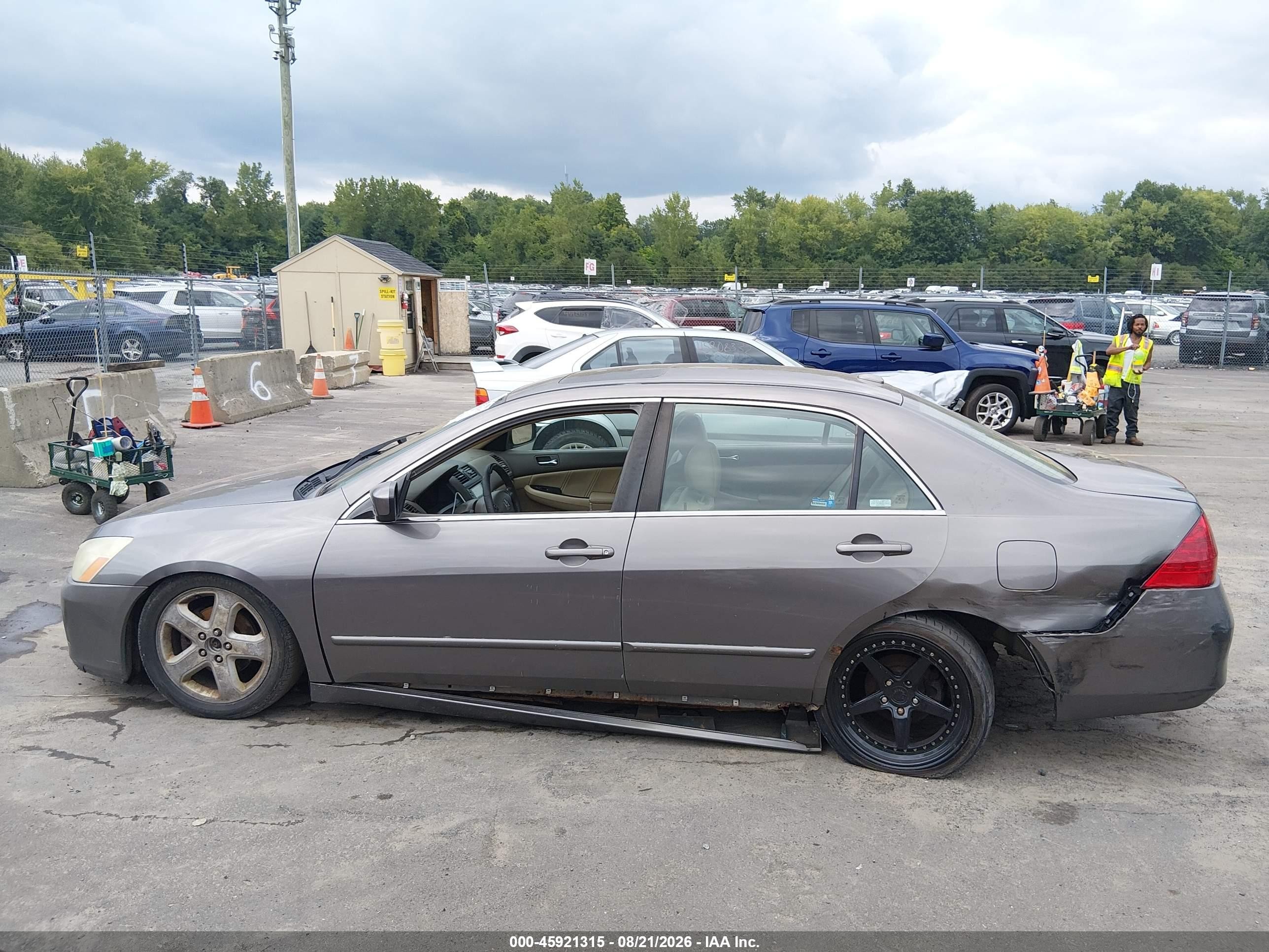 2007 Honda Accord 3.0 Ex Серый vin: 1HGCM65547A055324