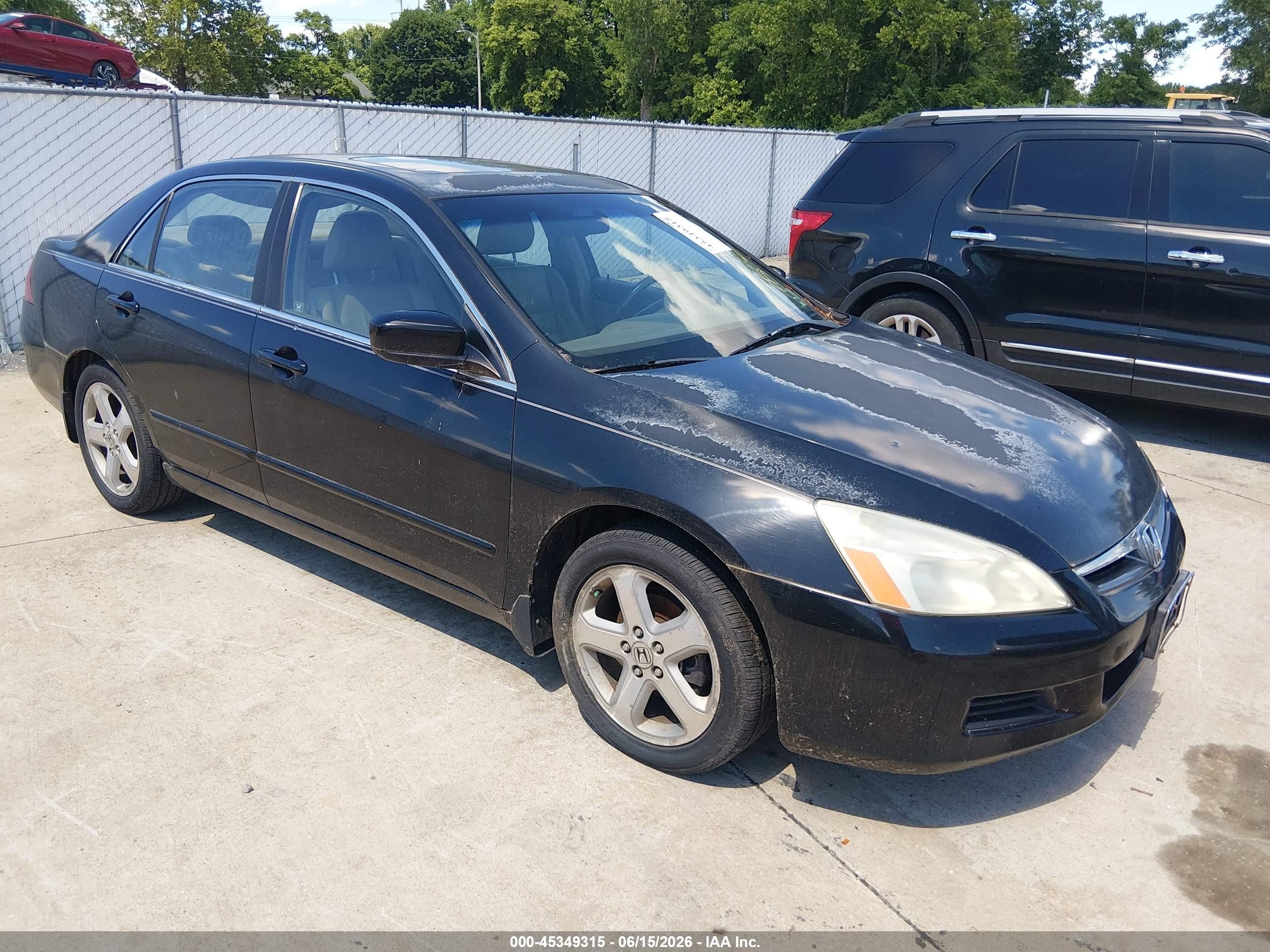 2006 Honda Accord 3.0 Ex Black vin: 1HGCM65576A011686