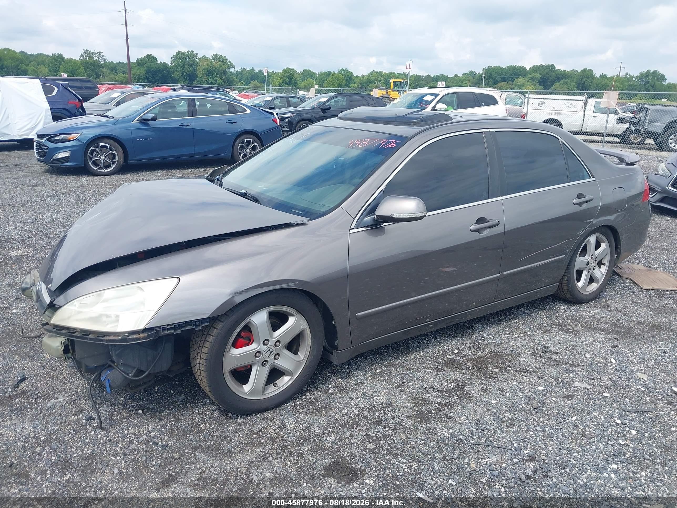 2007 Honda Accord 3.0 Ex Серый vin: 1HGCM65577A071016