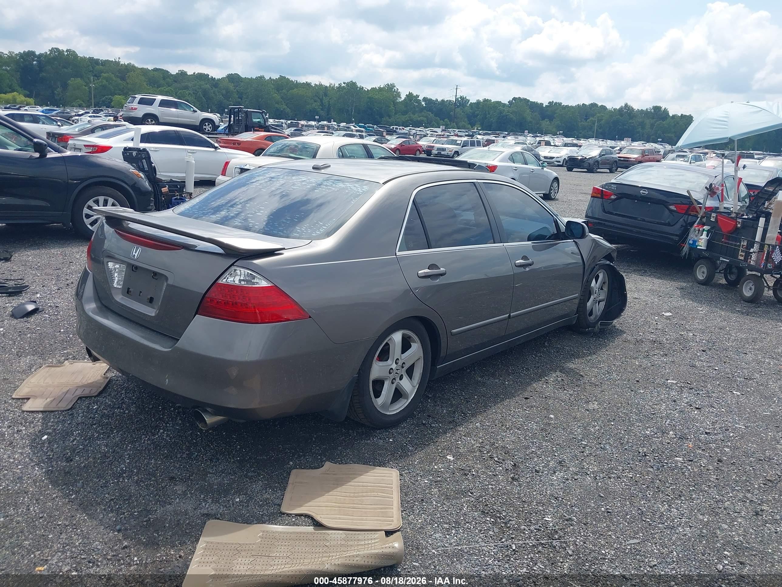 2007 Honda Accord 3.0 Ex Серый vin: 1HGCM65577A071016