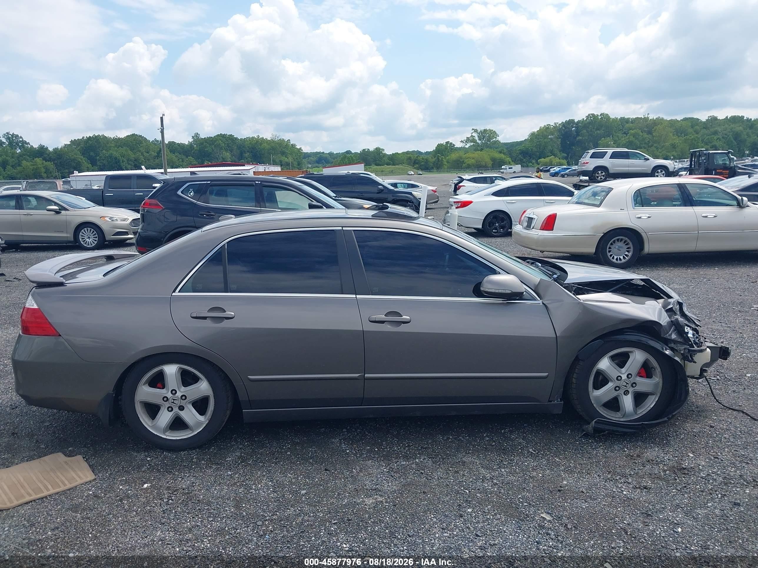 2007 Honda Accord 3.0 Ex Серый vin: 1HGCM65577A071016