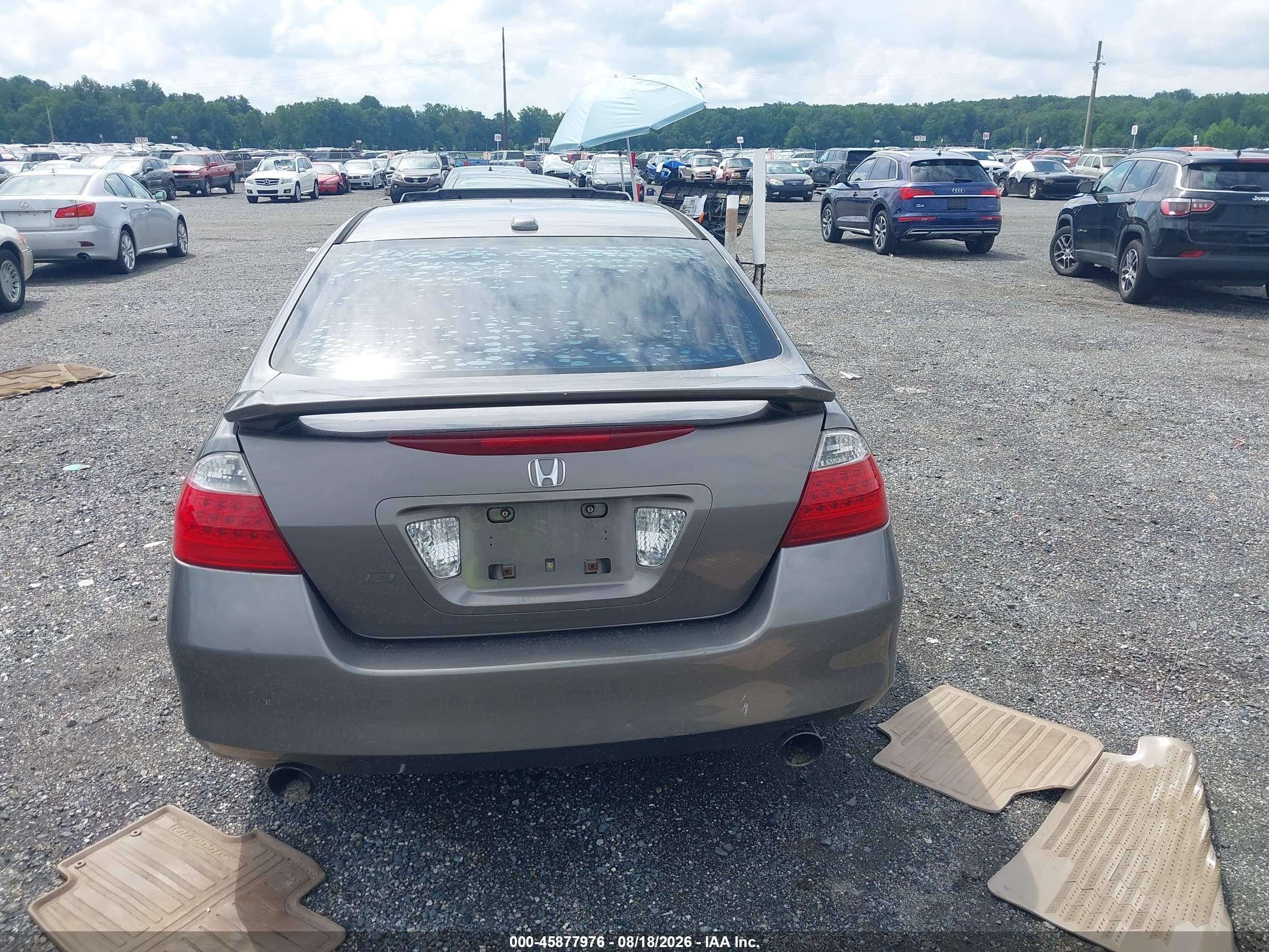 2007 Honda Accord 3.0 Ex Серый vin: 1HGCM65577A071016