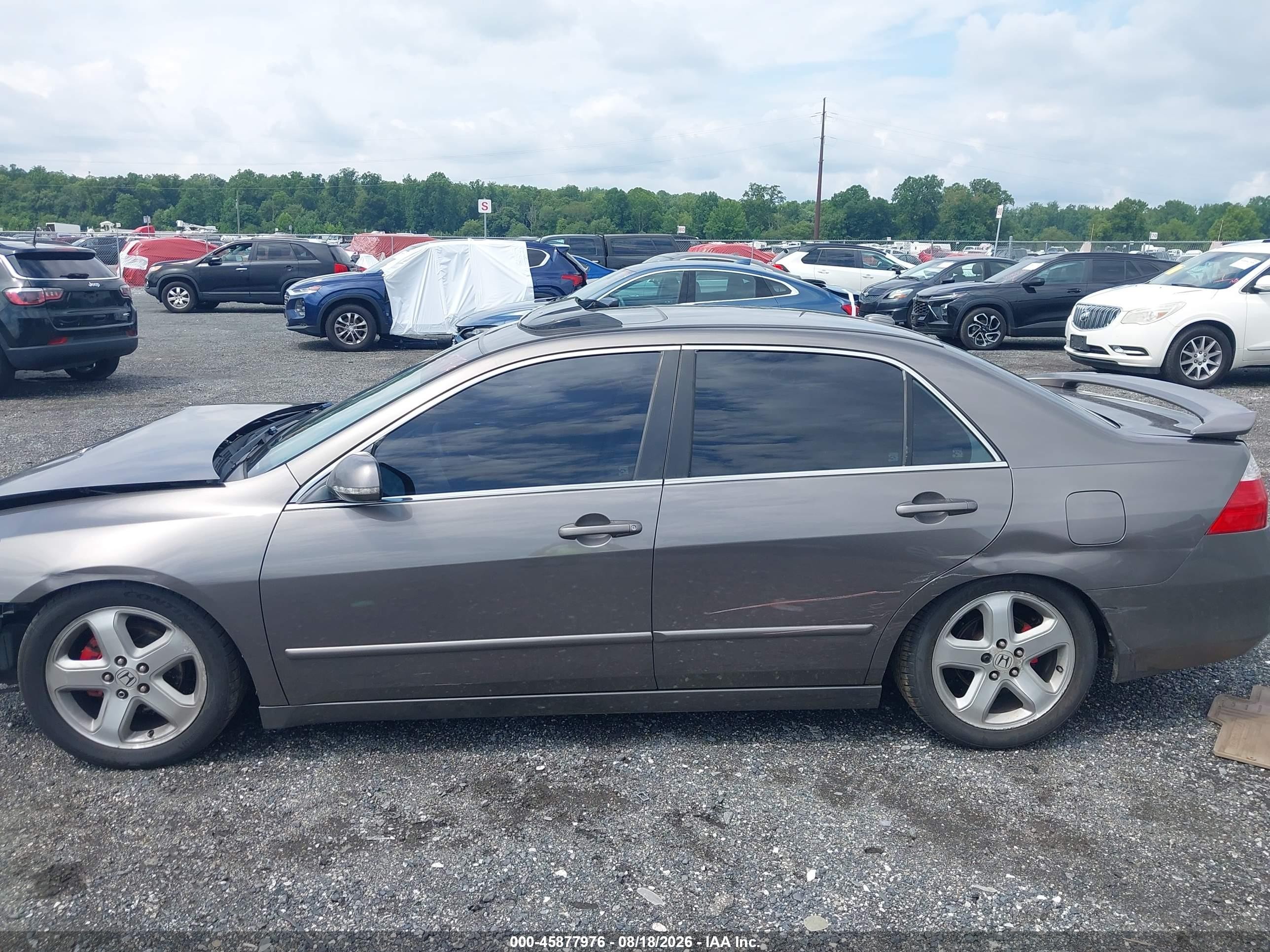 2007 Honda Accord 3.0 Ex Серый vin: 1HGCM65577A071016