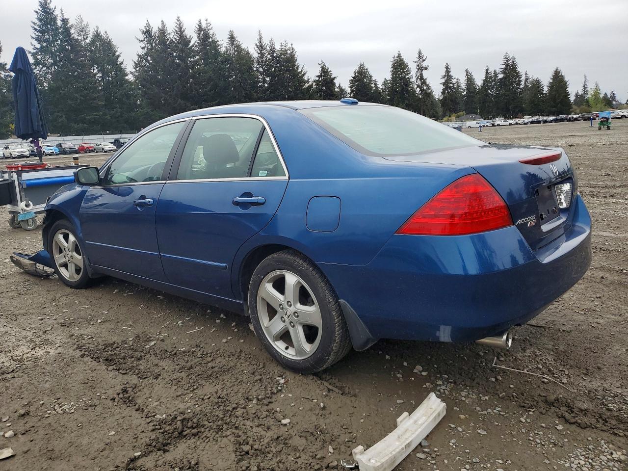 2007 Honda Accord Ex Blue vin: 1HGCM65837A015908