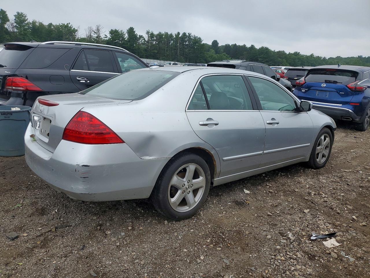 2007 Honda Accord Ex Silver vin: 1HGCM65857A000360