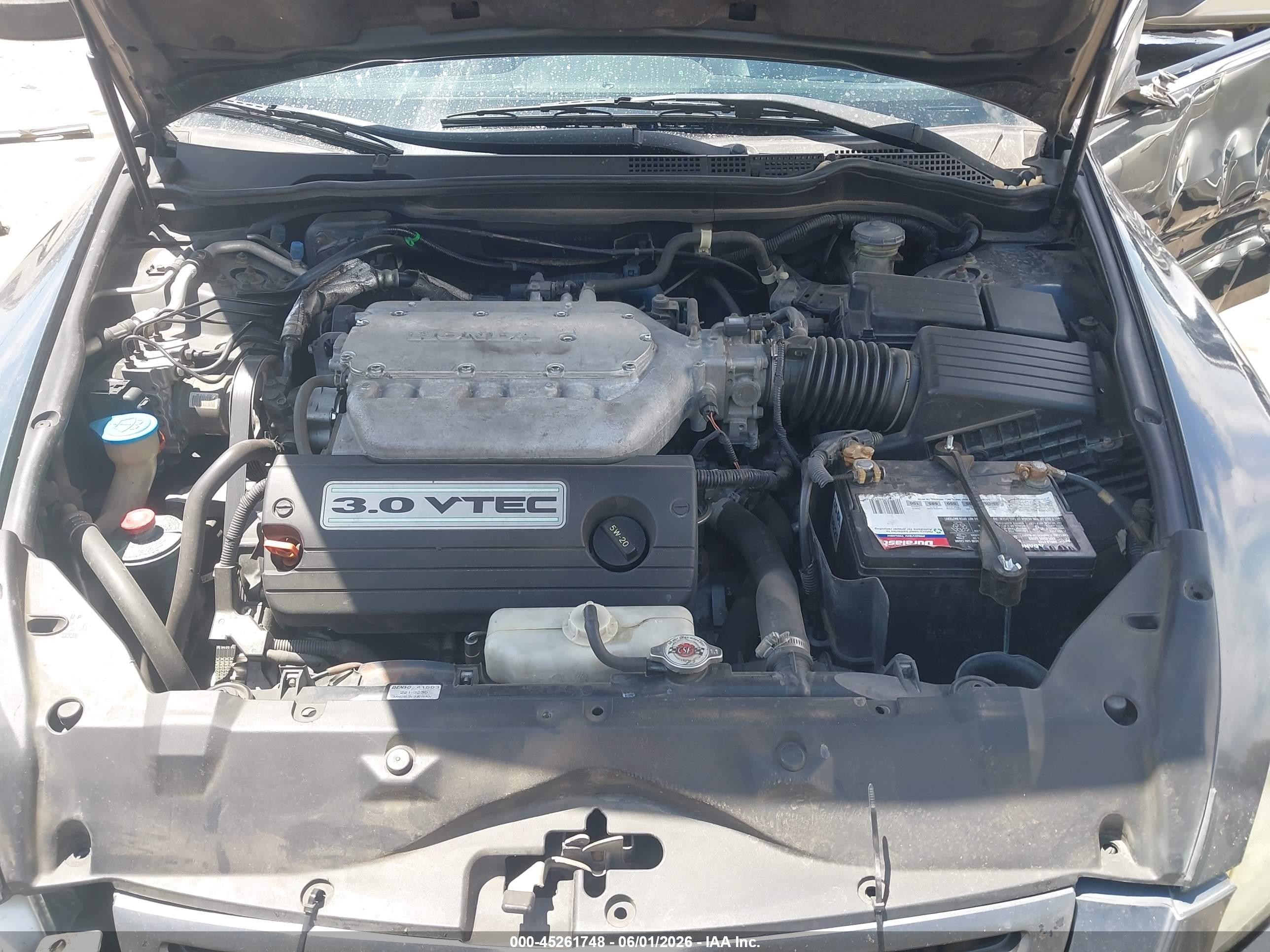 2003 Honda Accord 3.0 Lx Black vin: 1HGCM66313A103837