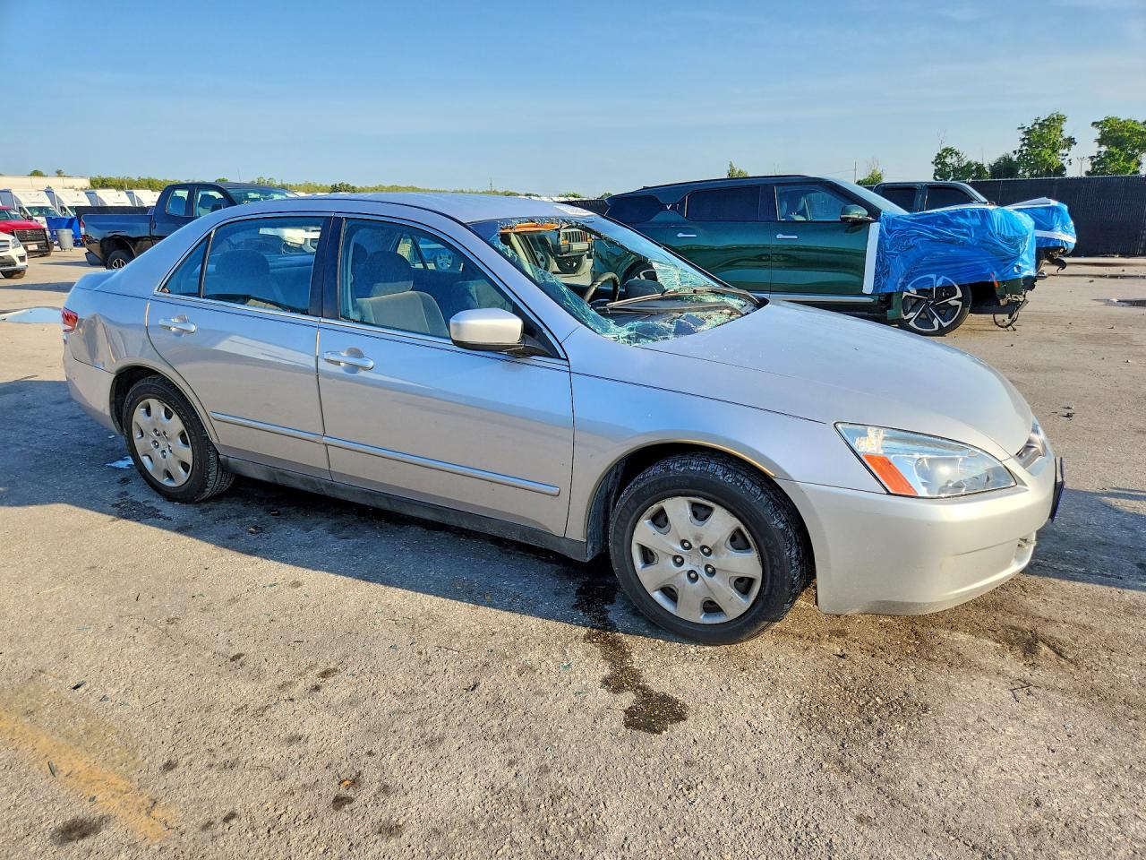 2004 Honda Accord Lx Silver vin: 1HGCM66314A026579