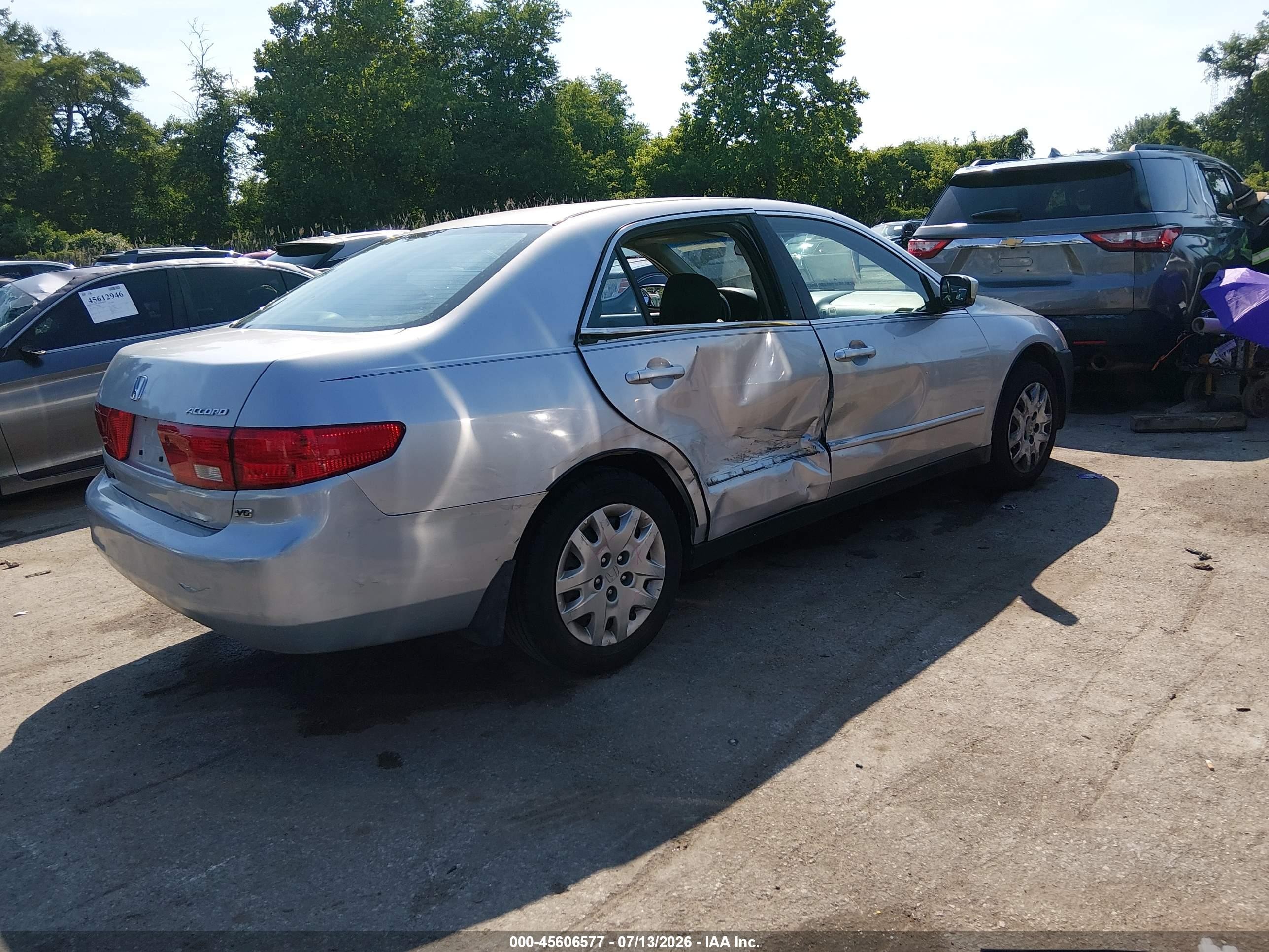 2005 Honda Accord 3.0 Lx Silver vin: 1HGCM66315A070146