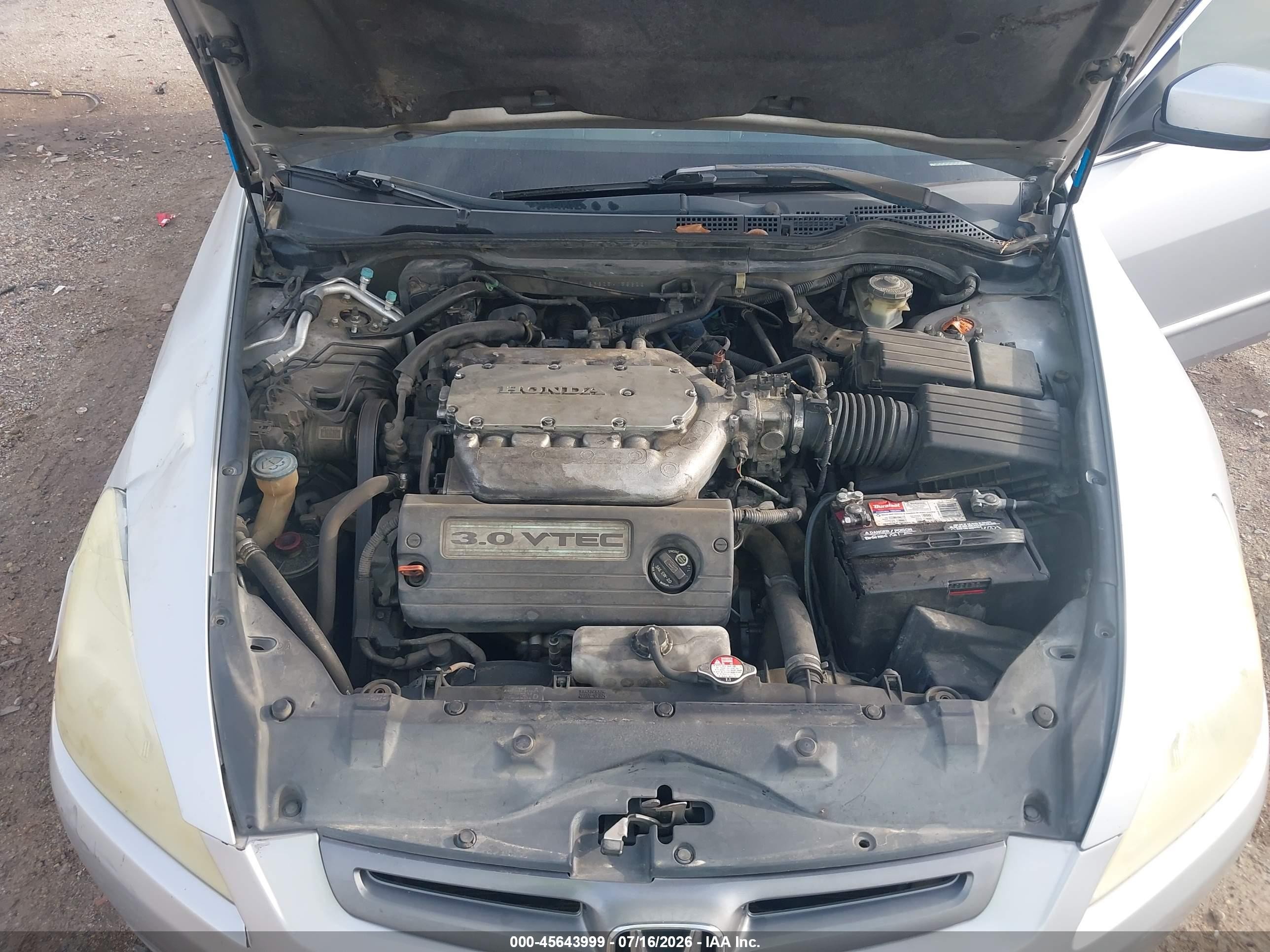 2005 Honda Accord 3.0 Lx Серебряный vin: 1HGCM66325A058622