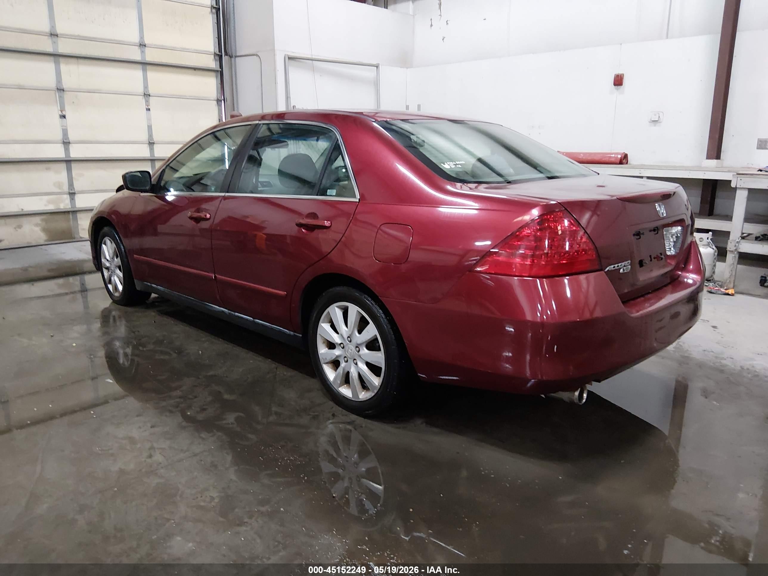 2006 Honda Accord 3.0 Lx Red vin: 1HGCM66326A071808