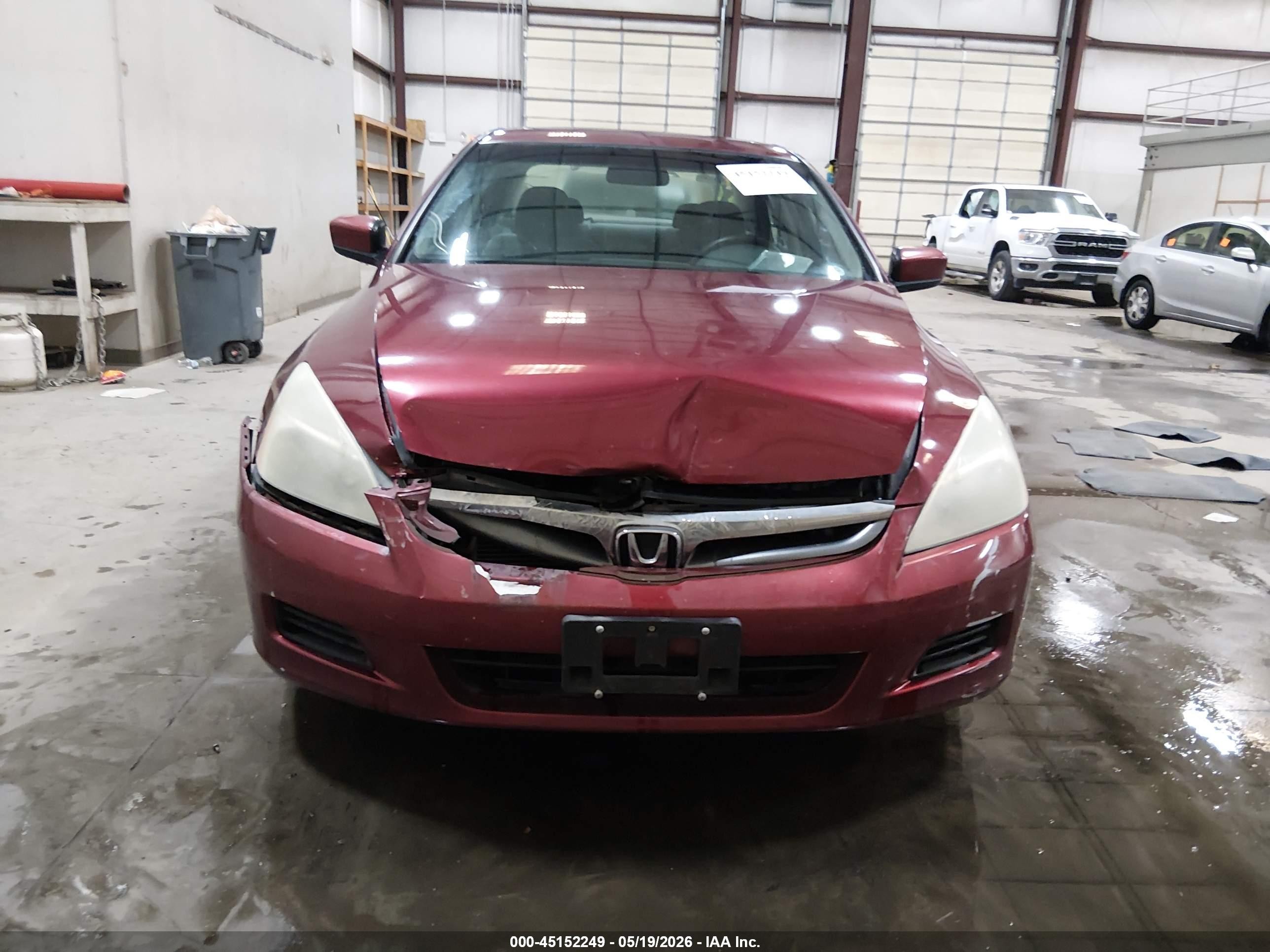 2006 Honda Accord 3.0 Lx Red vin: 1HGCM66326A071808