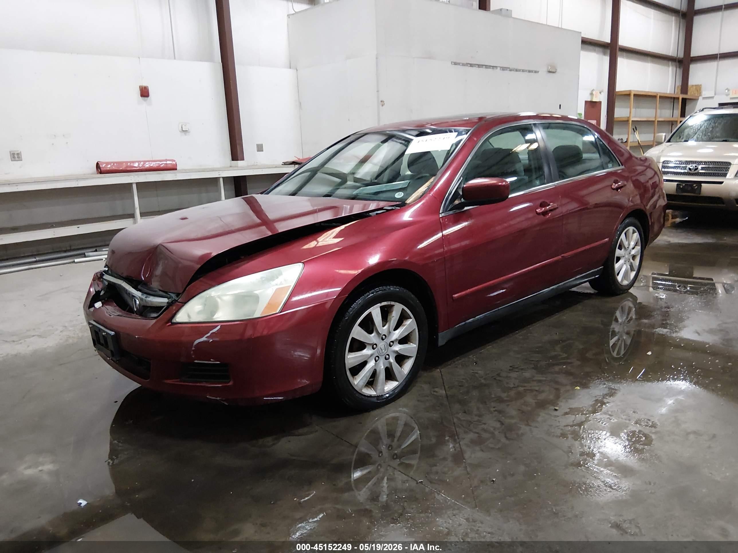 2006 Honda Accord 3.0 Lx Red vin: 1HGCM66326A071808