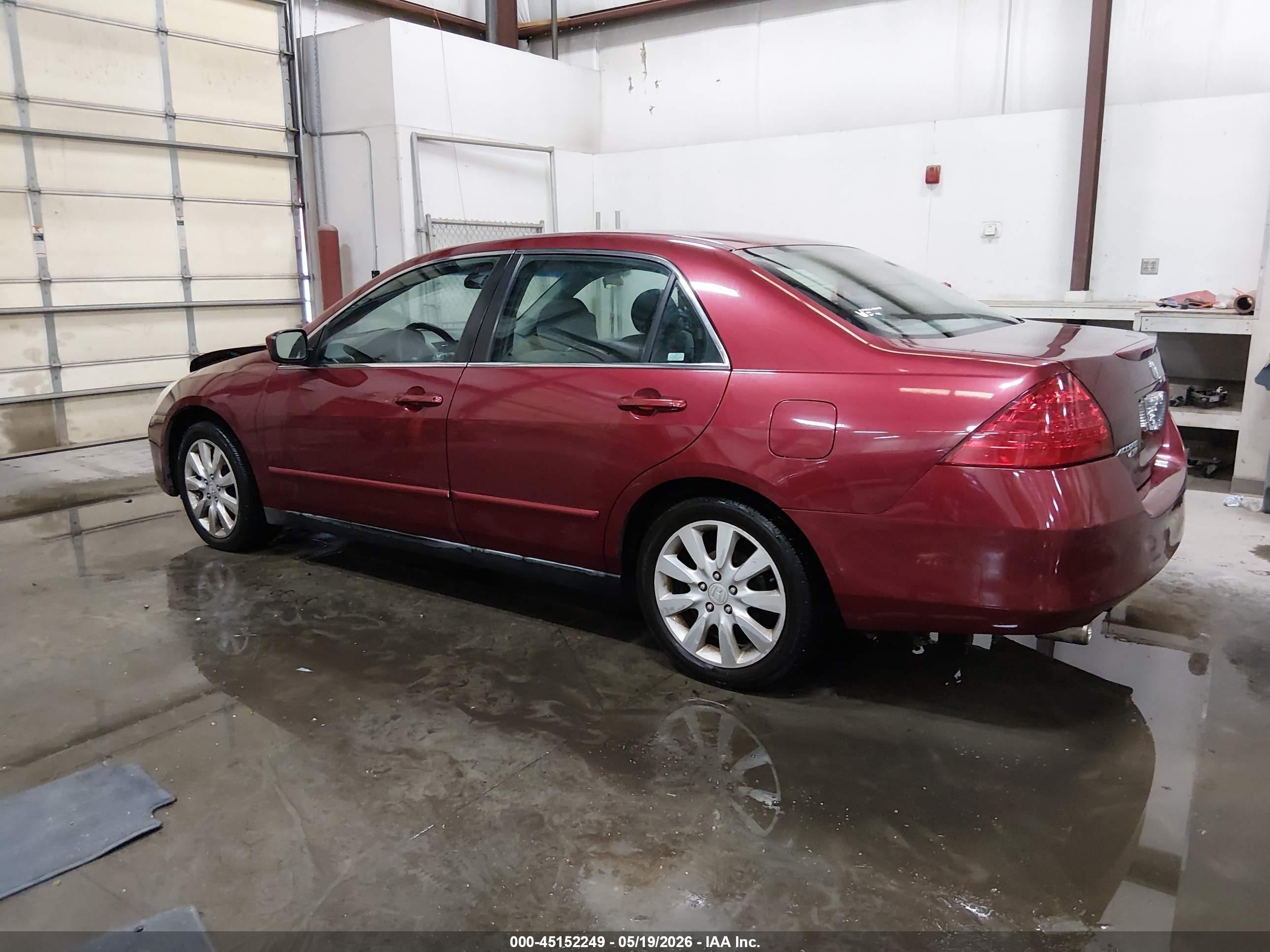 2006 Honda Accord 3.0 Lx Red vin: 1HGCM66326A071808