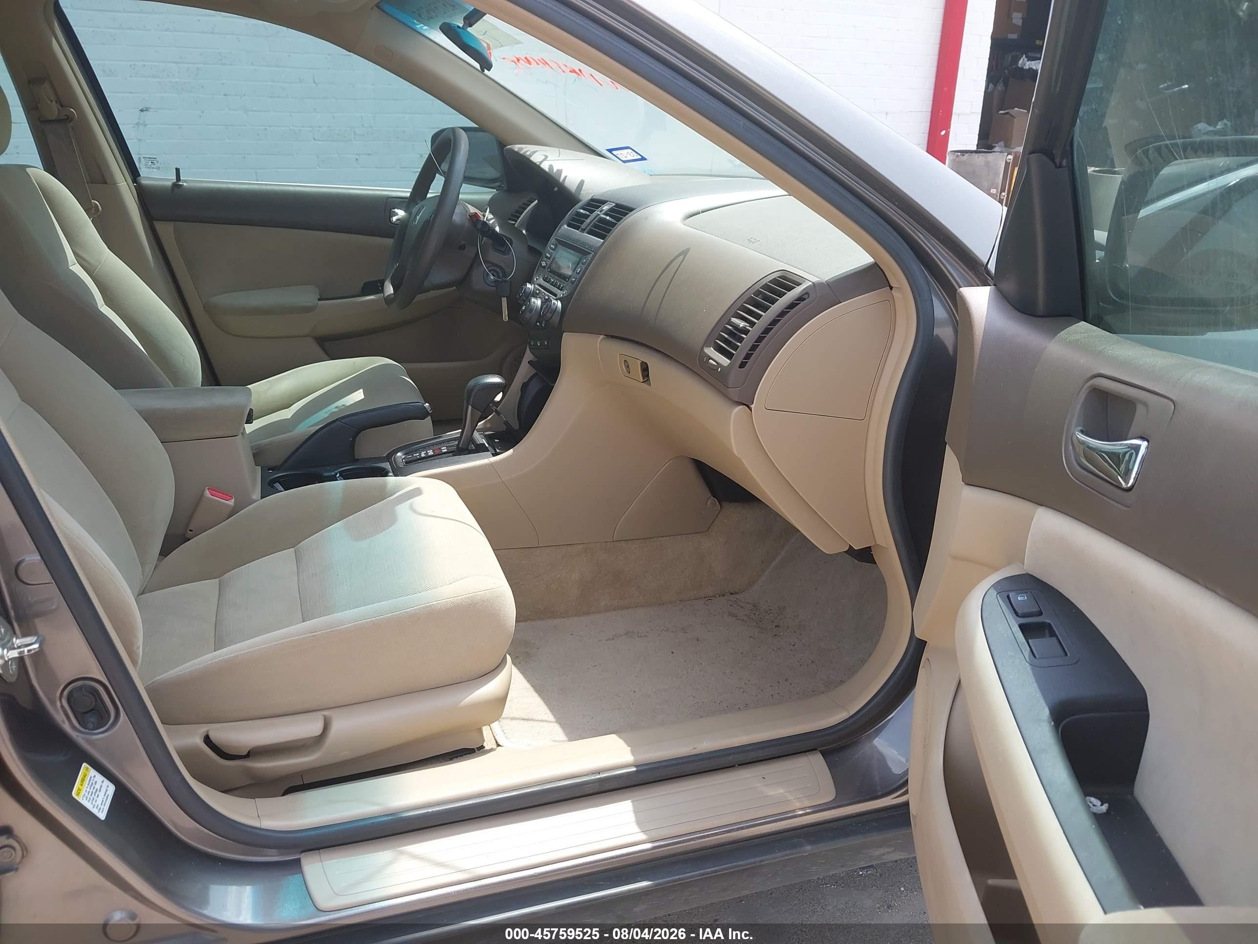 2007 Honda Accord 3.0 Lx Gray vin: 1HGCM66327A034999